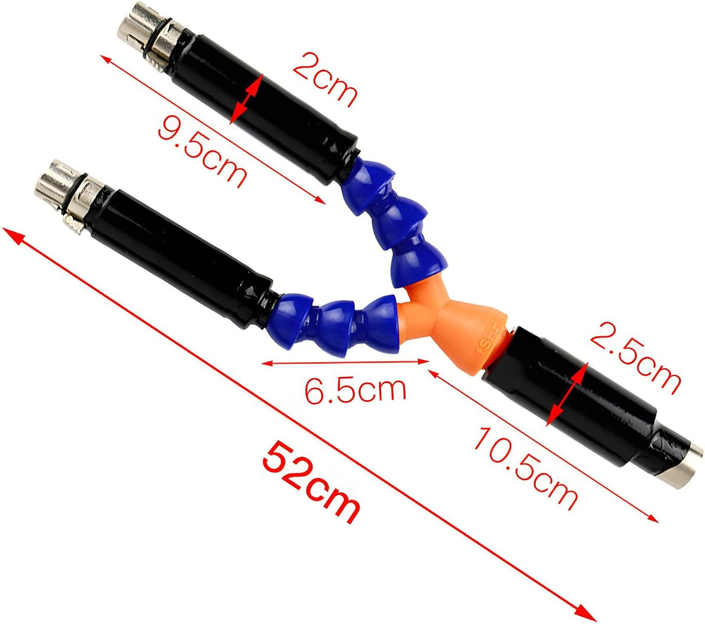 Biegsamer Doppel-Verlängerungsstange für Sexmaschinen, Aufsatz Verlängerungsstange Biegsam Doppelt, 26 Cm