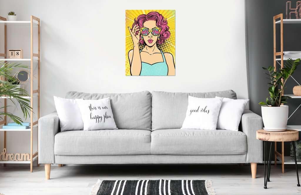 CreArt Canvas Leinwand - Lady in Pink (PopArt)