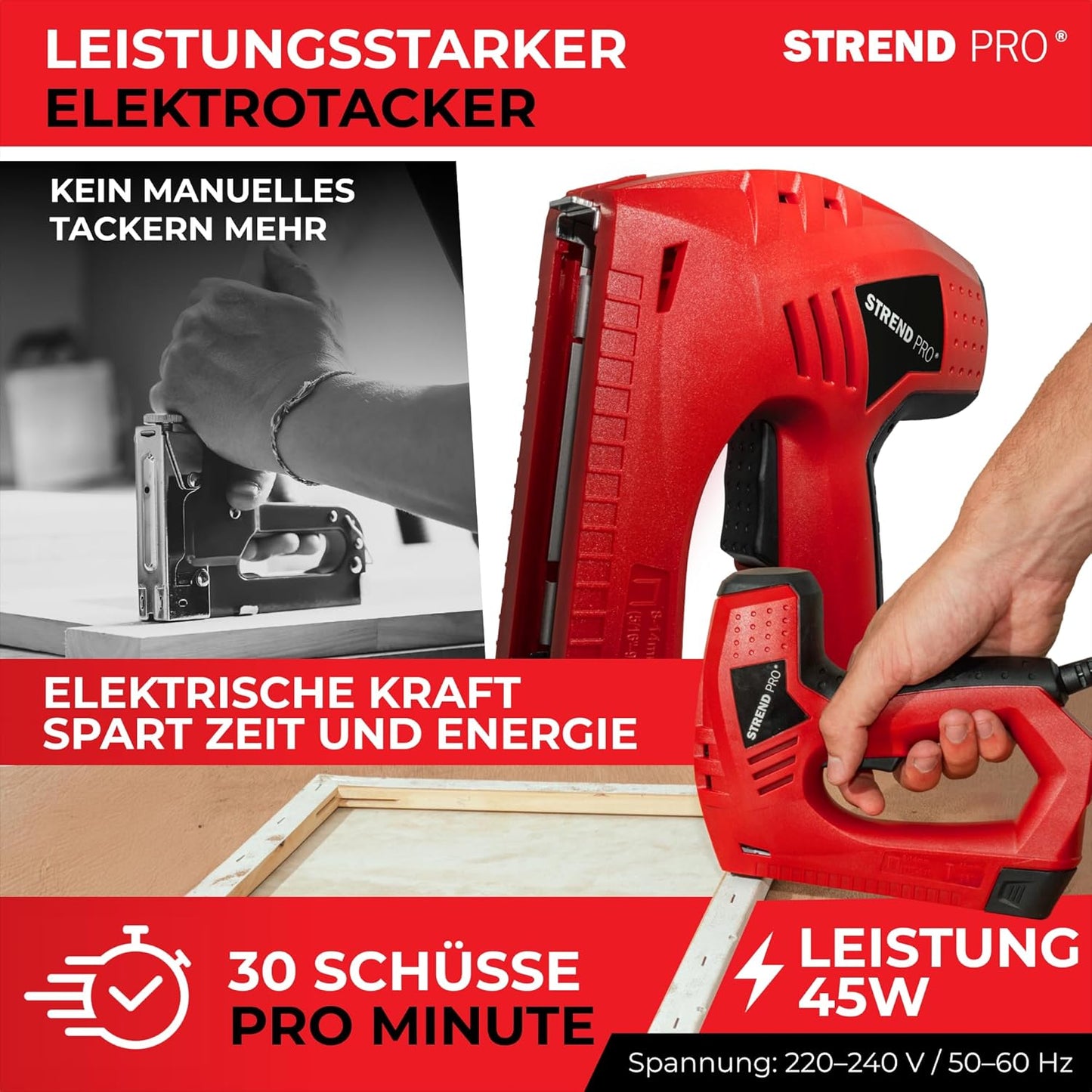 Elektrotacker mit Zubehör, Tacker Typ: KABEL