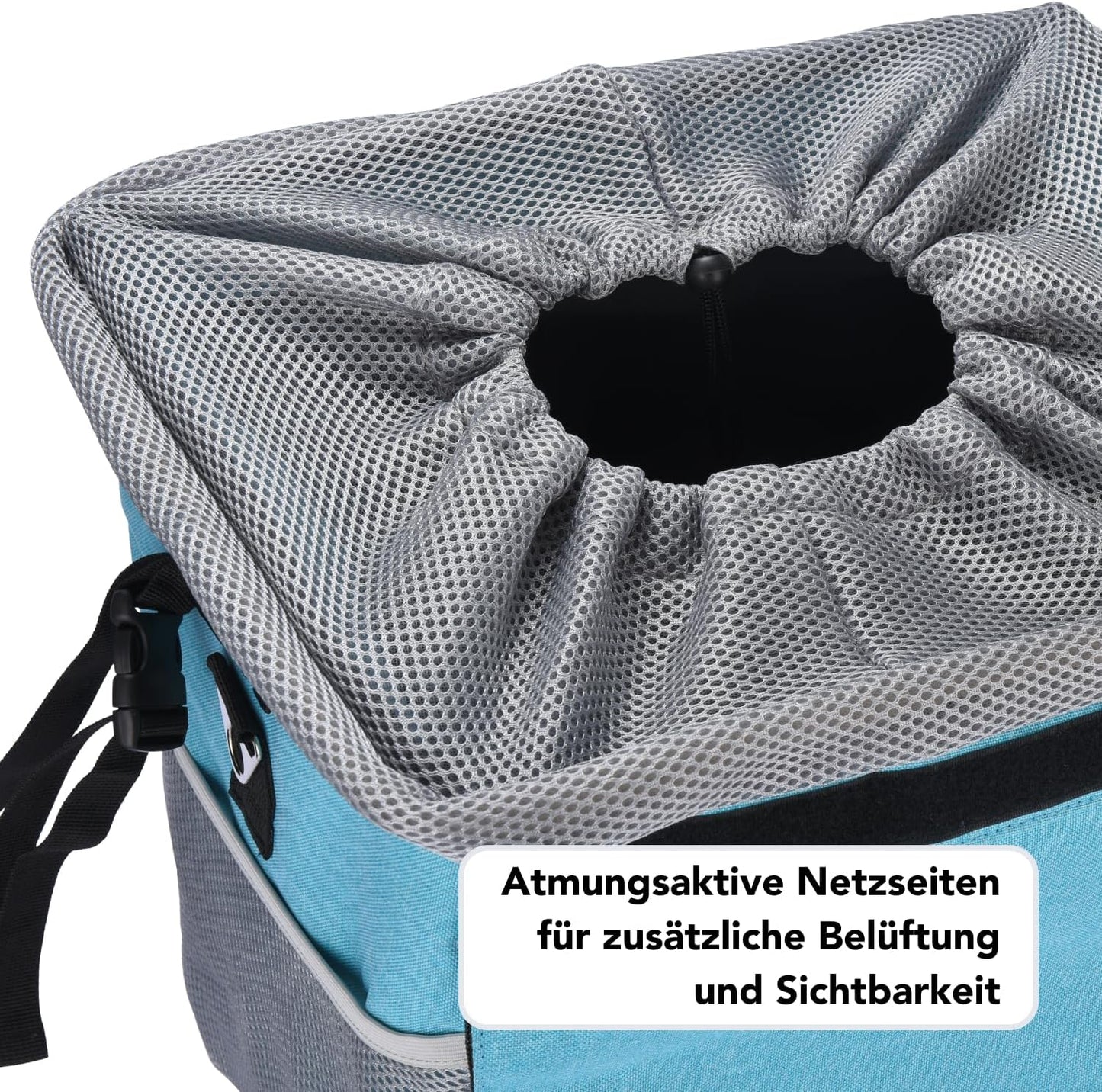 Velodkorb Hund, Blau & Grau