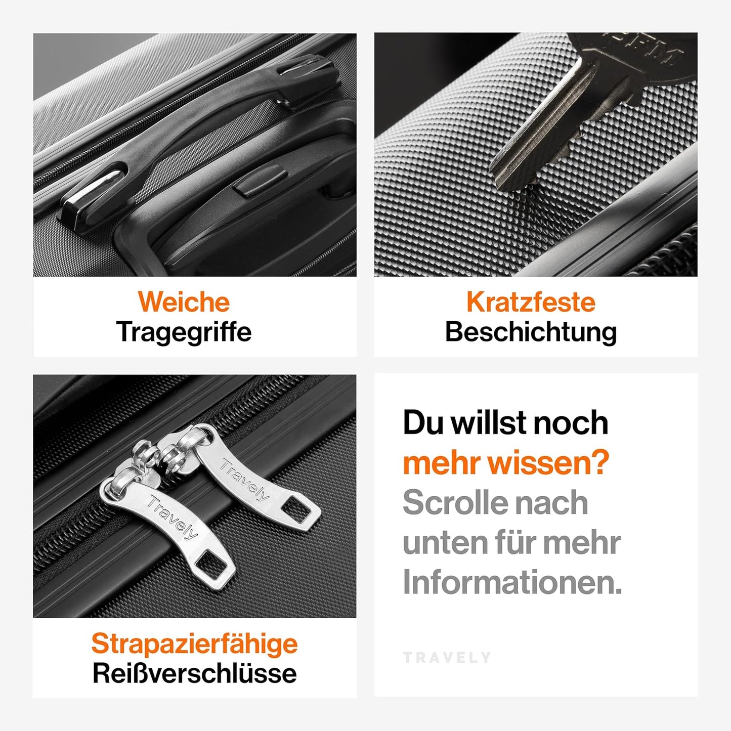 Hartschalenkoffer XL, XL Nachtschwarz