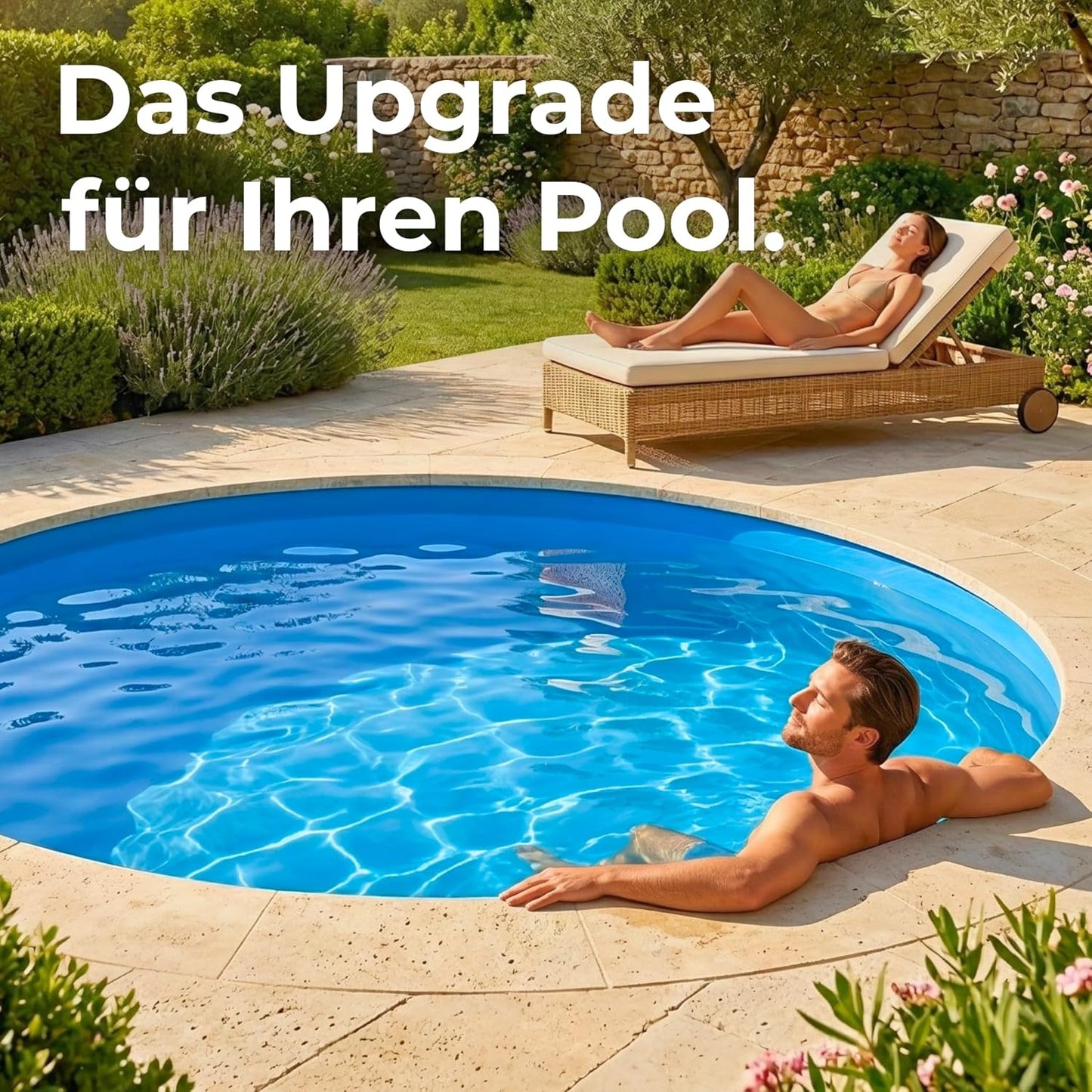 PVC-Poolfolie rund für Stahlwandpools 460 x 120 cm