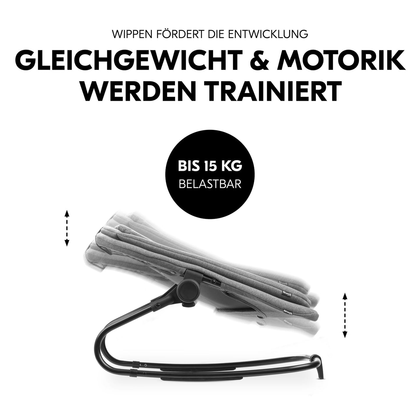 Babywippe für Holzhochstuhl, Dark Grey Melange 5-Punkt-Gurt Single