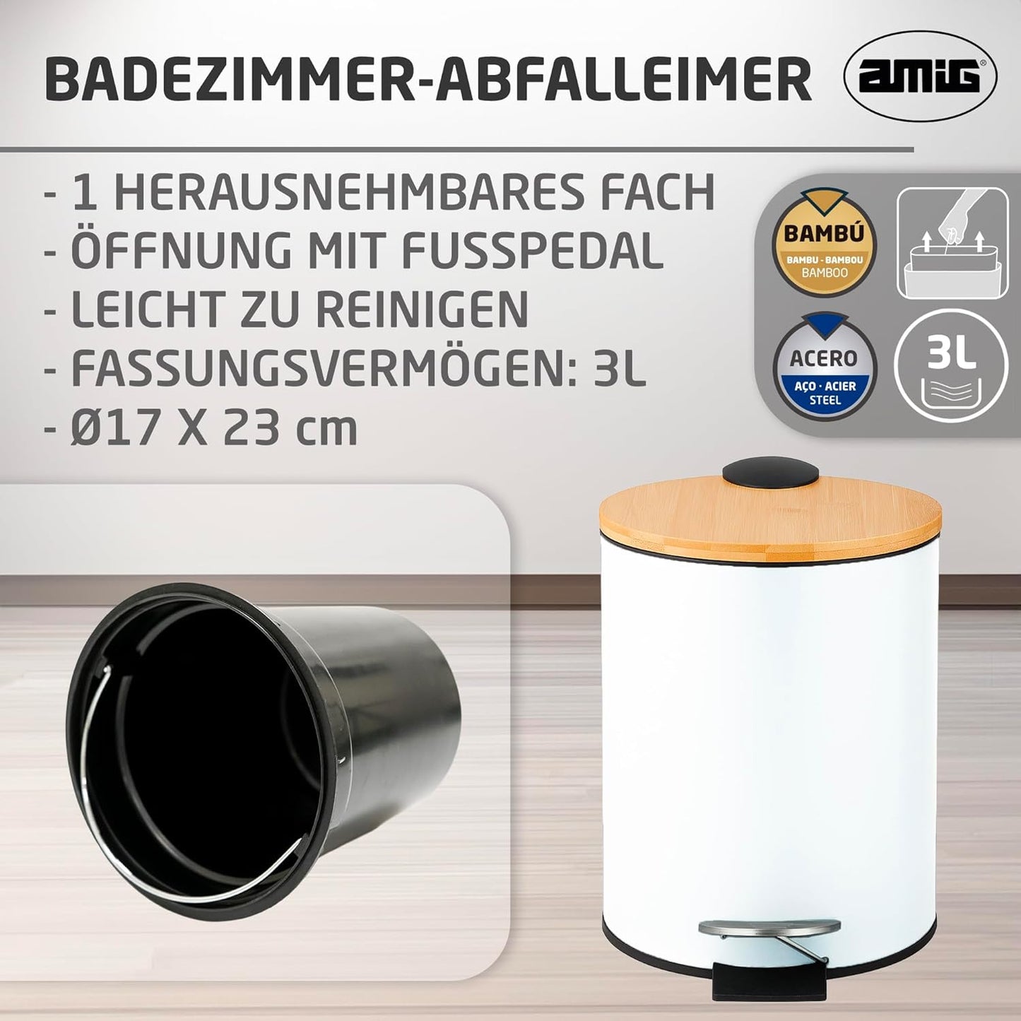 Kosmetikeimer, Weiss