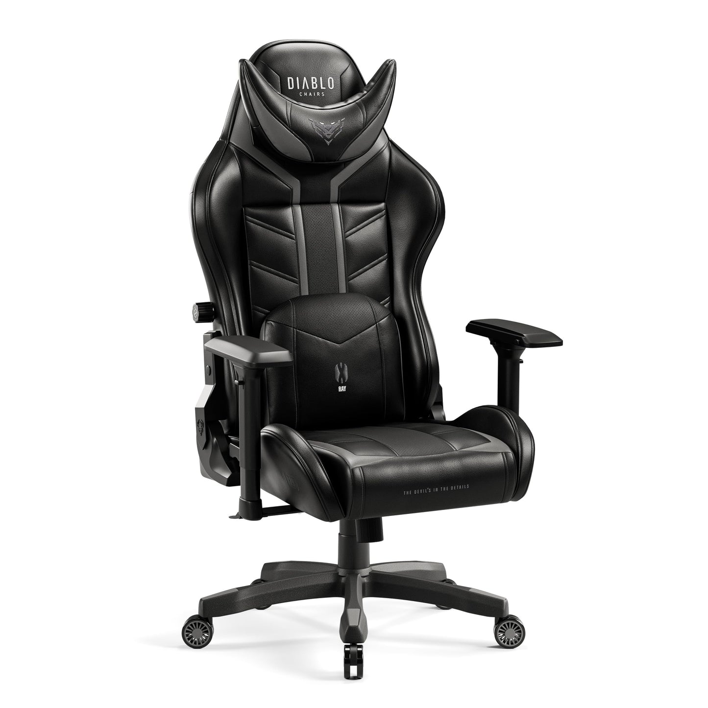 Ergonomischer Gaming-Stuhl X-Ray mit 4D Armlehnen, Schwarz-grau King (XL)