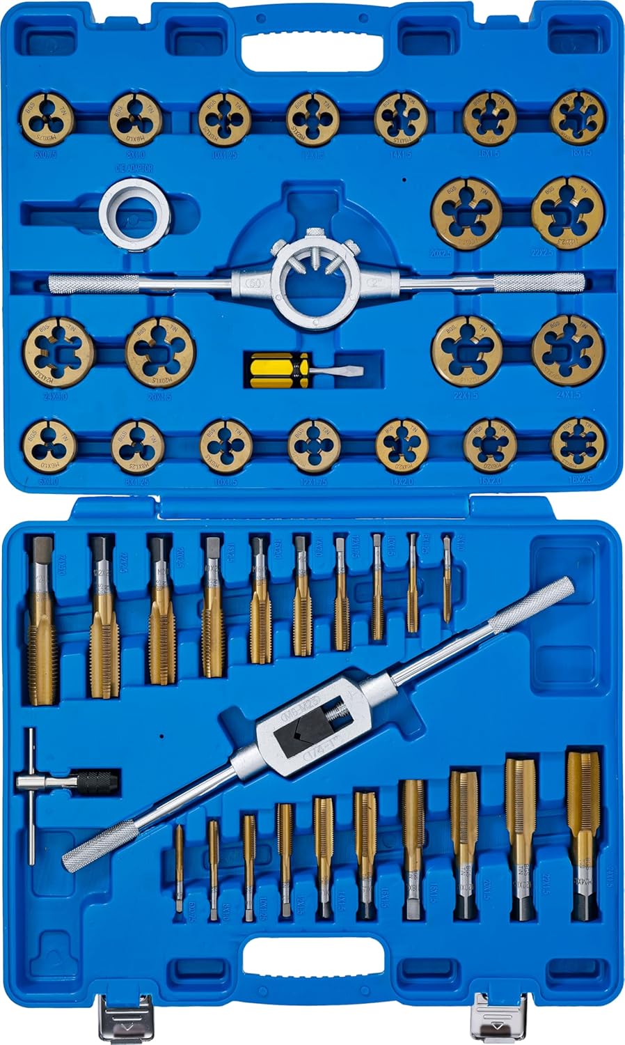 Gewindeschneid-Satz Tin-beschichtet M6 - M24 45-tlg., 45-tlg. | Tin-beschichtet | M6 - M24 Single