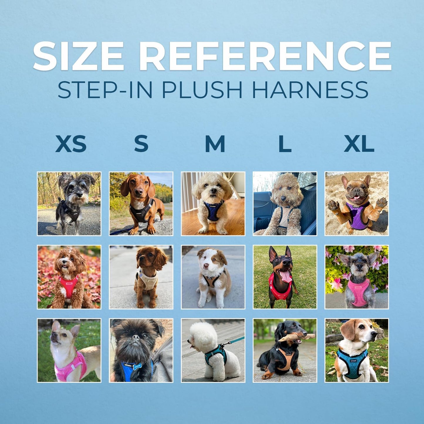 Step-In Plüsch-Hundegeschirr für kleine/mittelgrosse Hunde, M (Chest: 16 - 18"), 1 Fuchsien-Kord.
