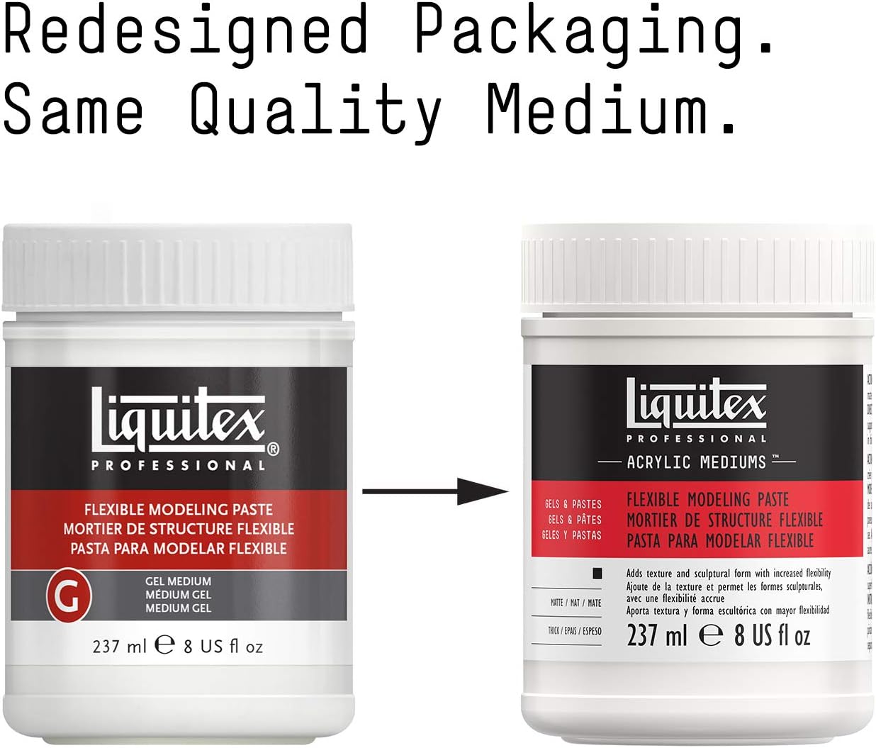 Flexible Struktur- und Modellierpaste für Acrylfarben, Flexible Modellierpaste 237 ml (1er Pack)