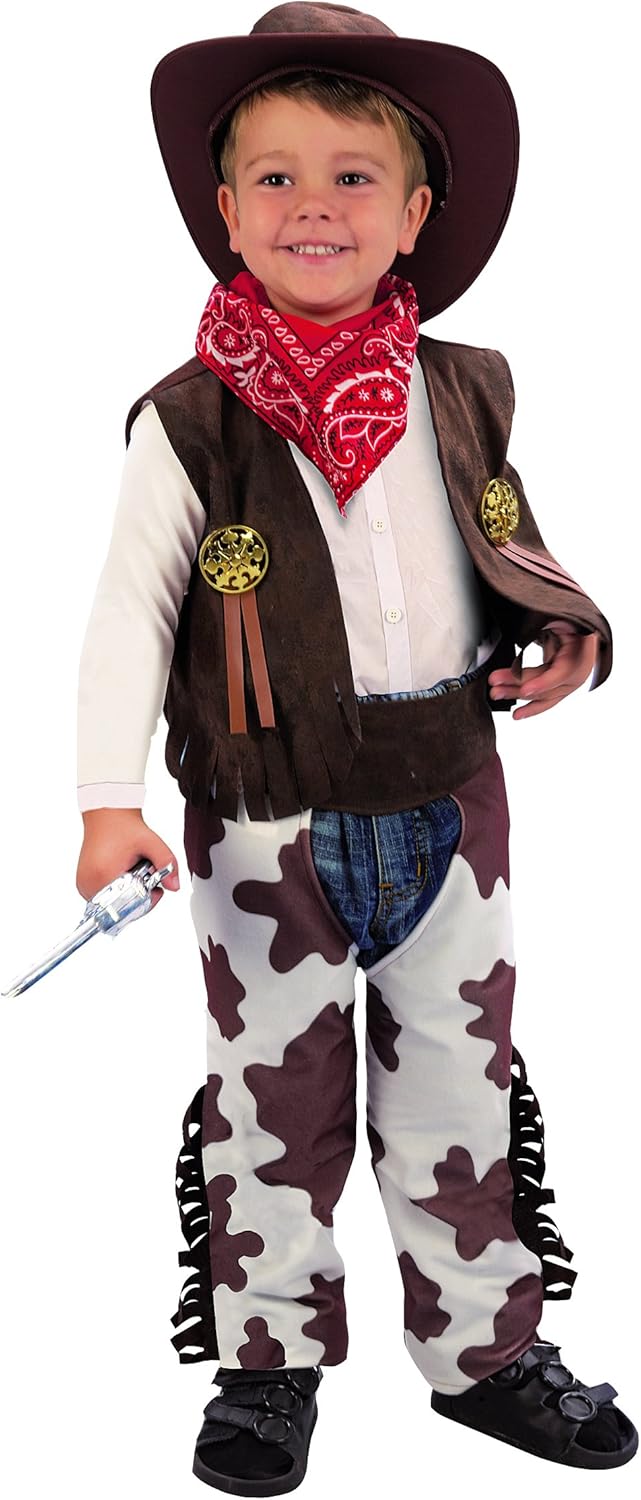 Cowboy Rodeo Kostüm für Kinder, 3-4 Jahre