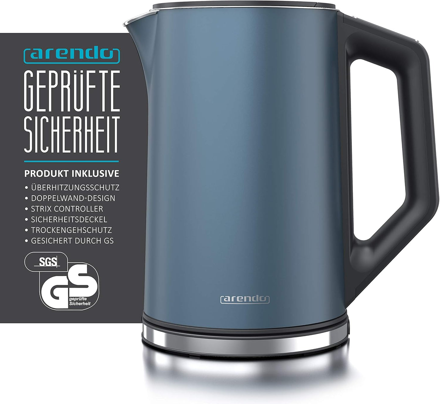 Edelstahl Wasserkocher mit Temperatureinstellung