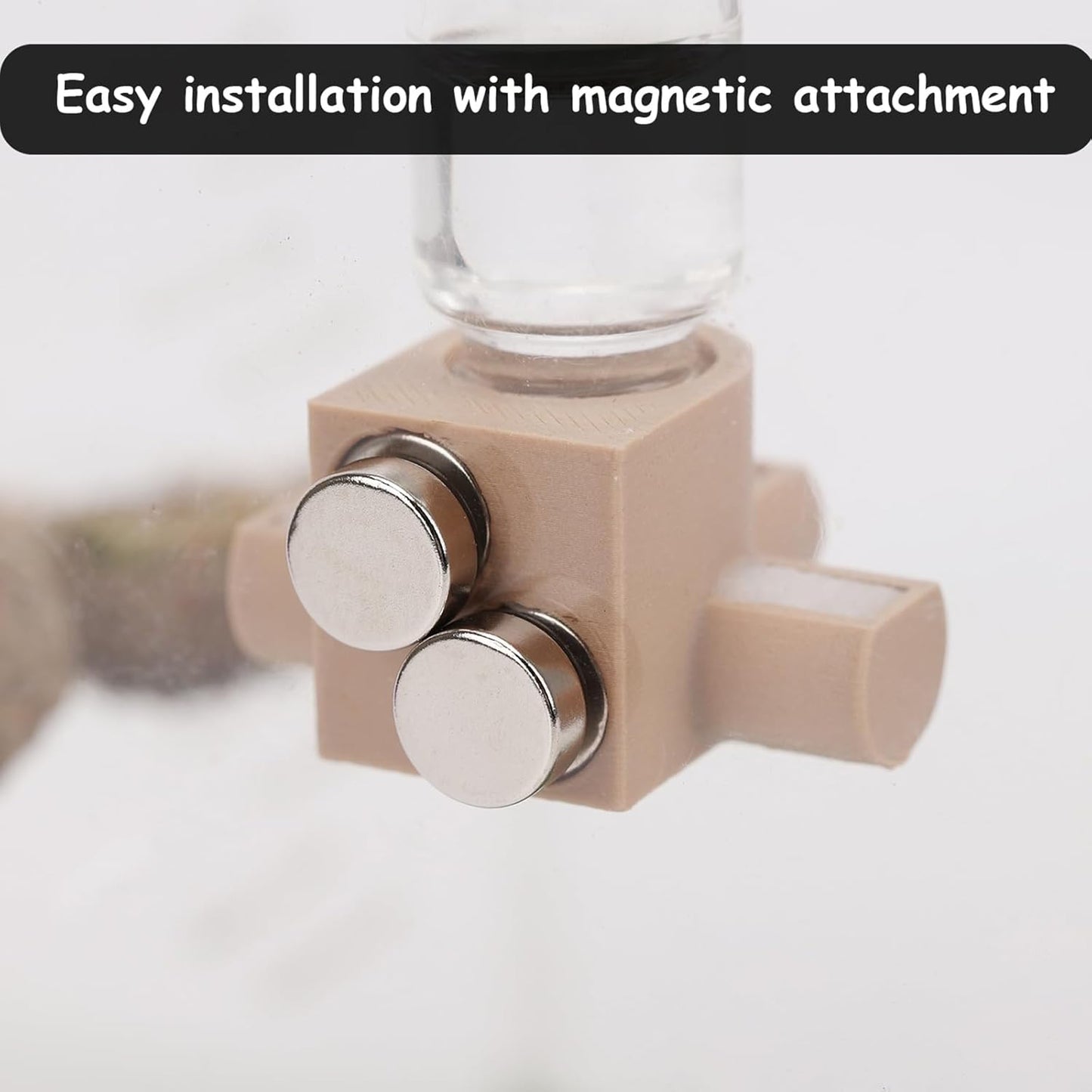 Springspinnen-Wasserspender magnetisch zum Aufhängen, holzfarben