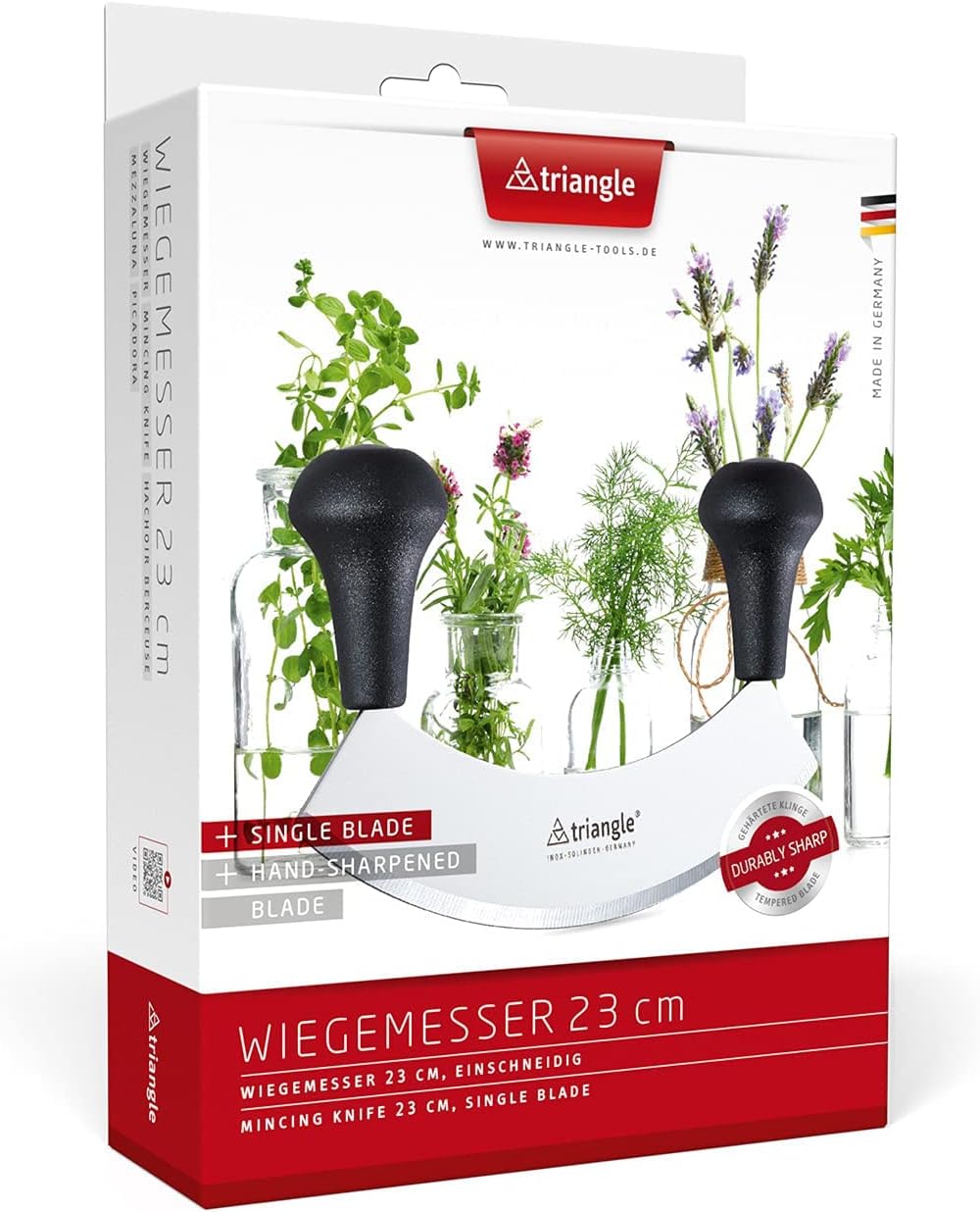 Einschneidiges Wiegemesser, einschneidig / 23 cm