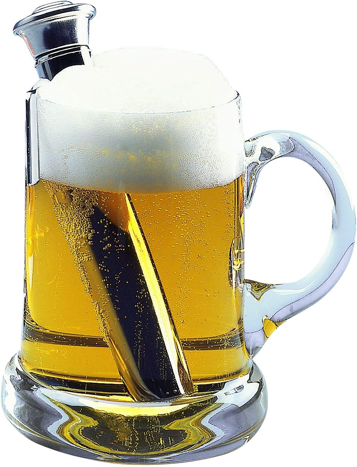 Bierwärmer mit Halter aus Edelstahl (16 cm), Bierwärmer