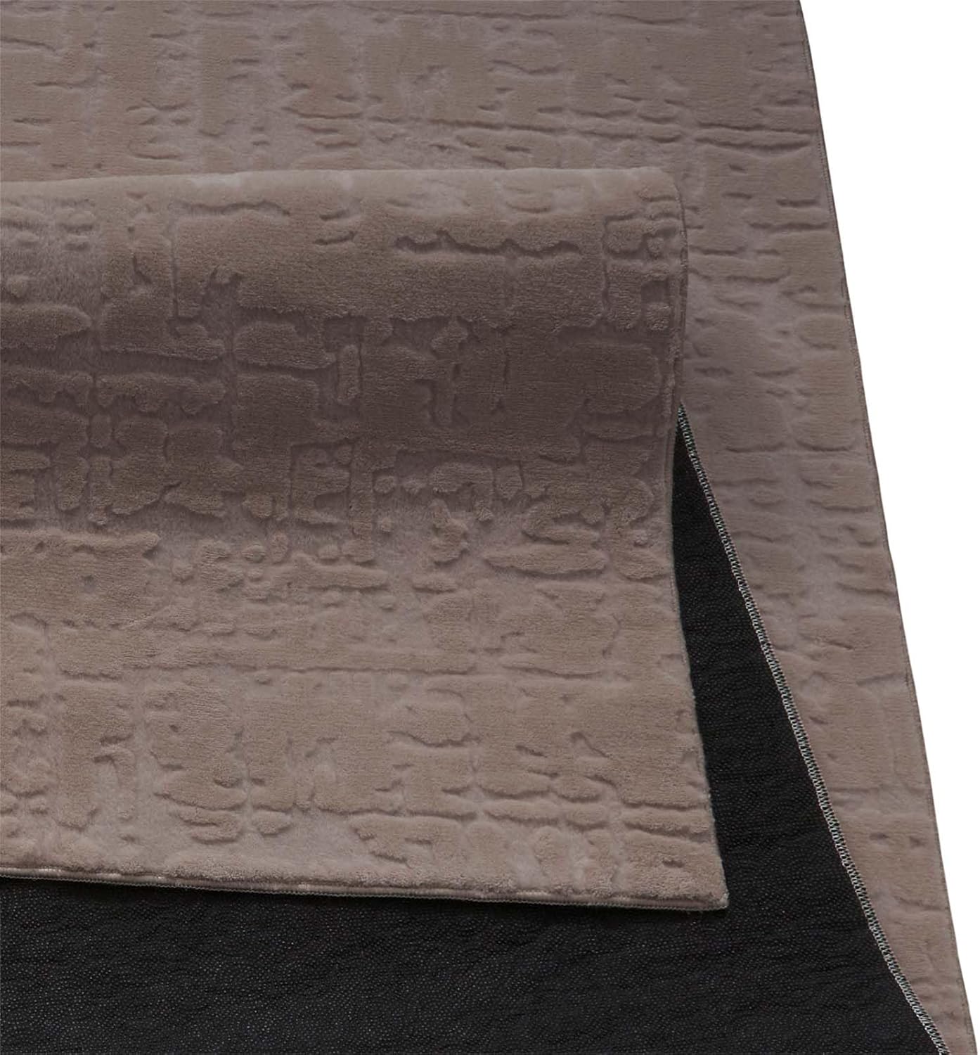 Rutschfeste Badematte, waschbar, Taupe Vintage 120 x 170 cm (Rechteckig)