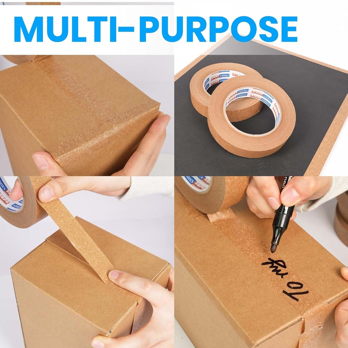 12er-Set Kraftpapierband, 24mm x 50m x 12 ROLL