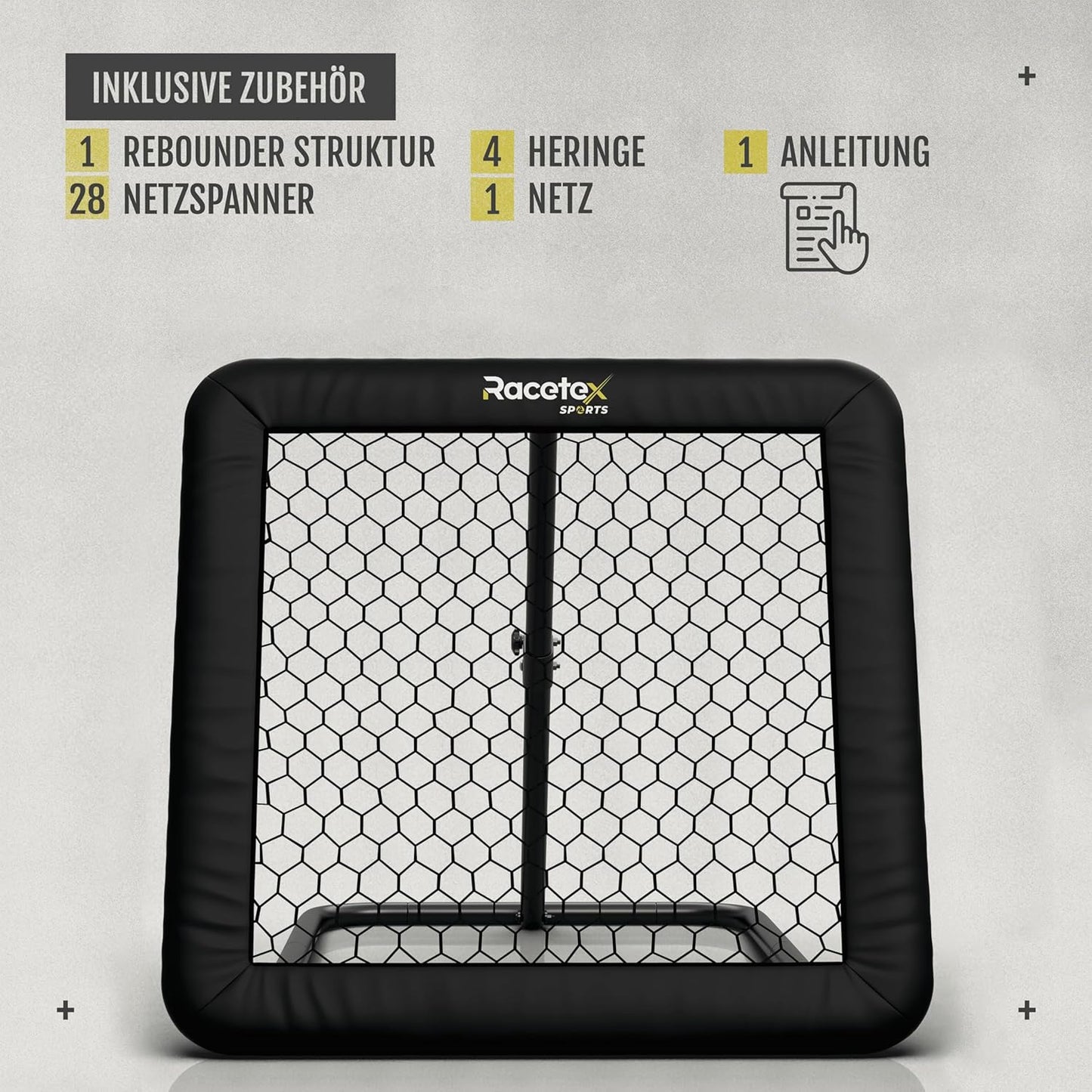 Fussball Rebounder verstellbar, Black.