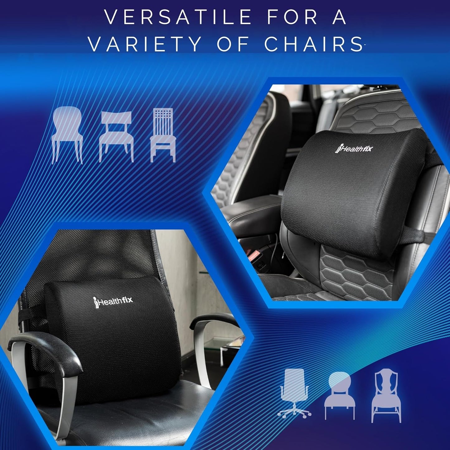 Ergonomisches Lendenkissen mit Memory-Schaum (Medium), Memory-Schaum Lendenkissen Medium (70-90 KG)