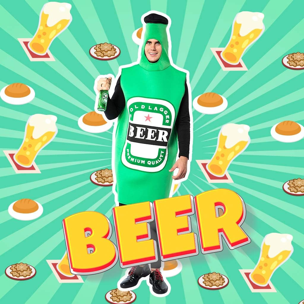 Bierflaschen-Kostüm für Erwachsene, Bierflaschenkostüm Einheitsgröße
