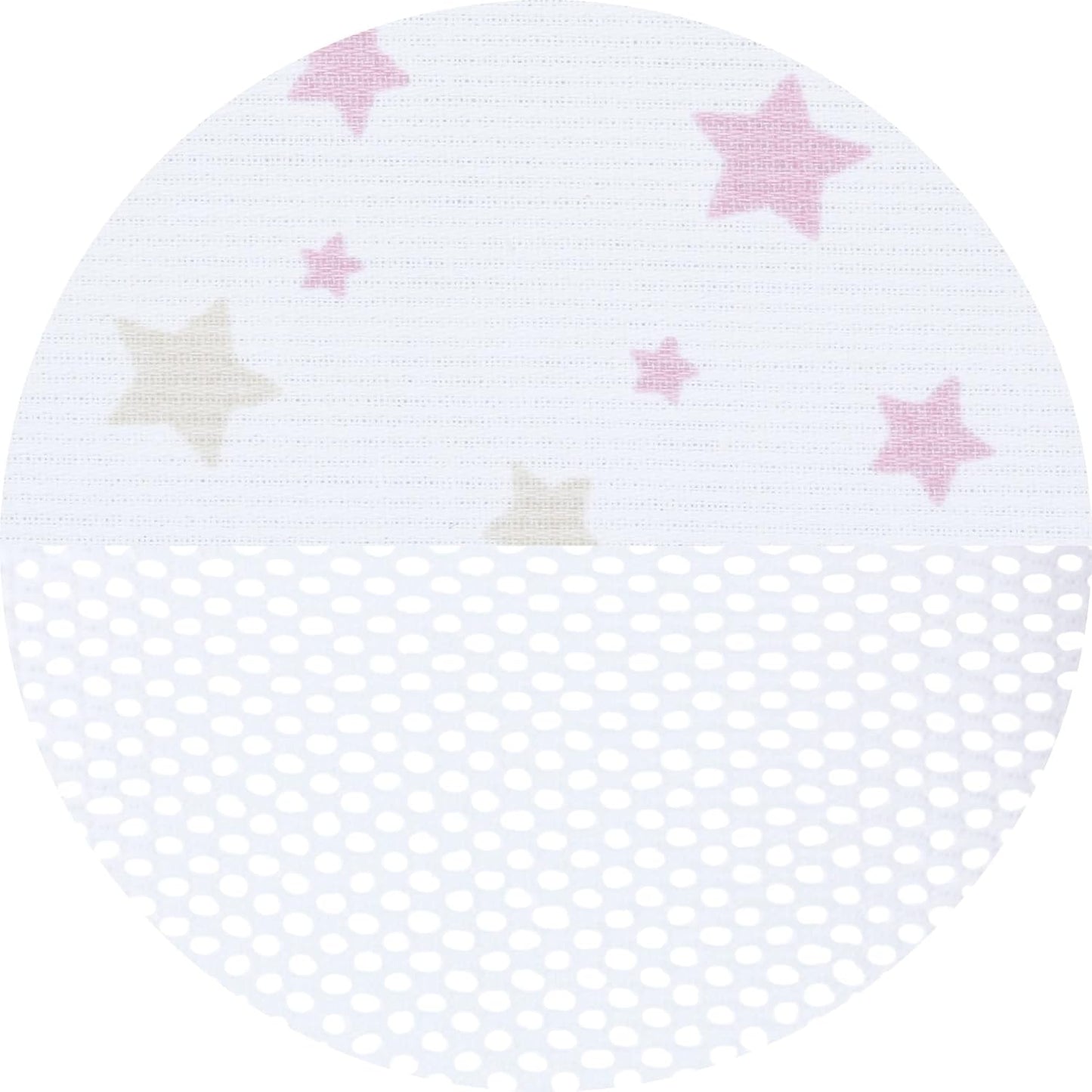 Nestchen Bettumrandung für Beistellbett, Weiss Sternemix Sand/Beere ; für Modell Maxi, Boxspring, Comfort Plus