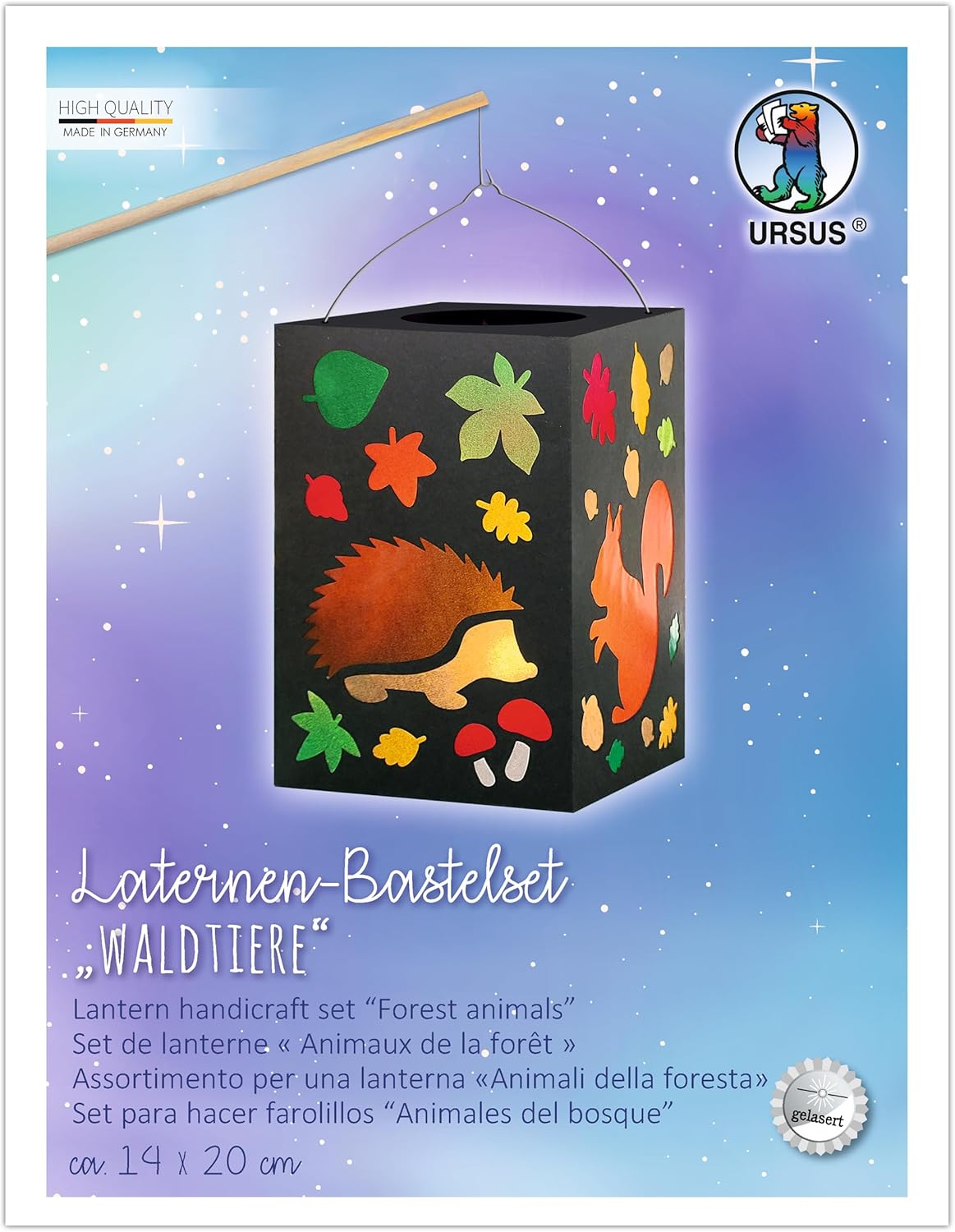 Laternen-Rohlinge Bastelset Waldtiere (25 Stück)