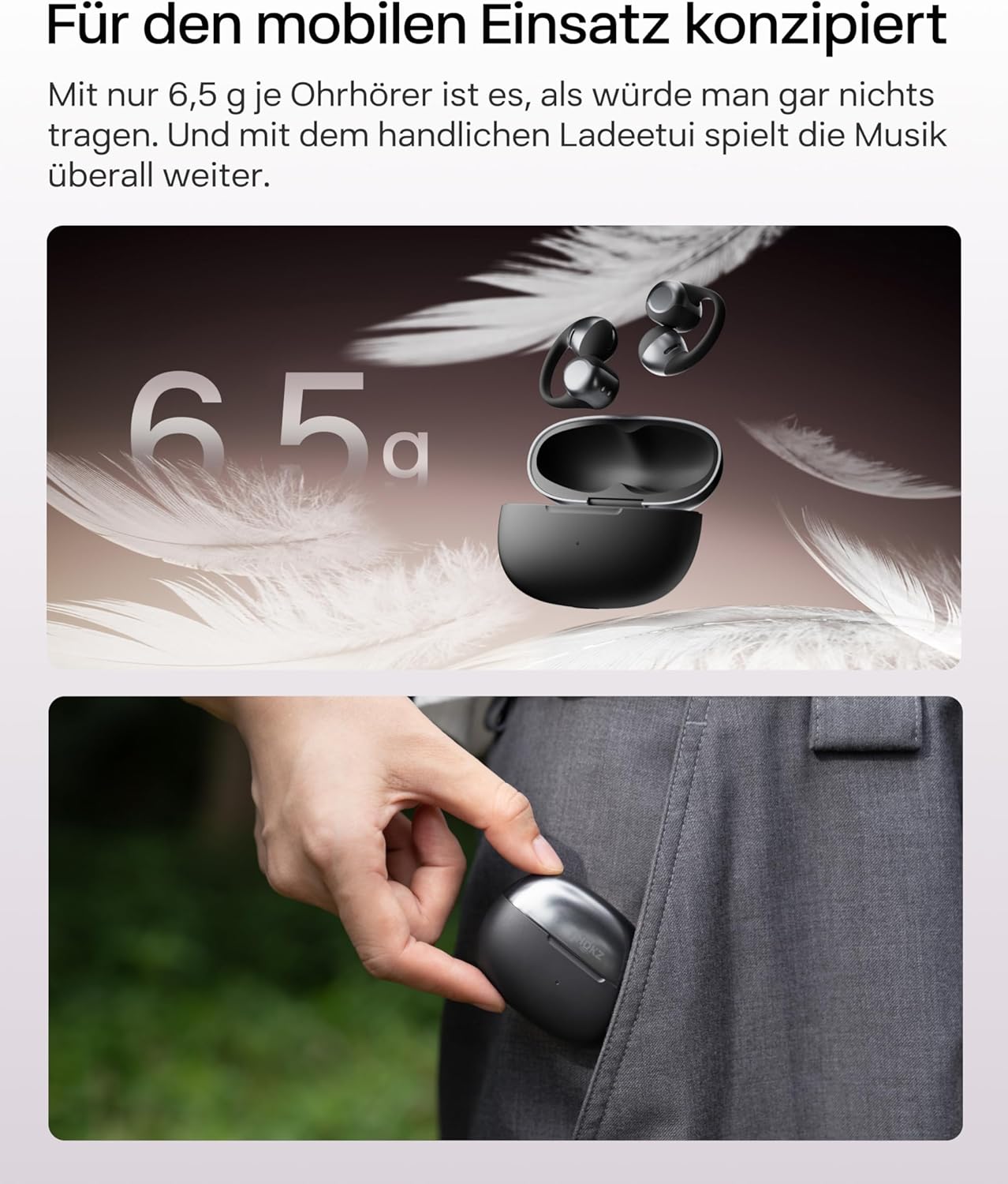 OpenDots ONE Open Ear Kopfhörer, Schwarz