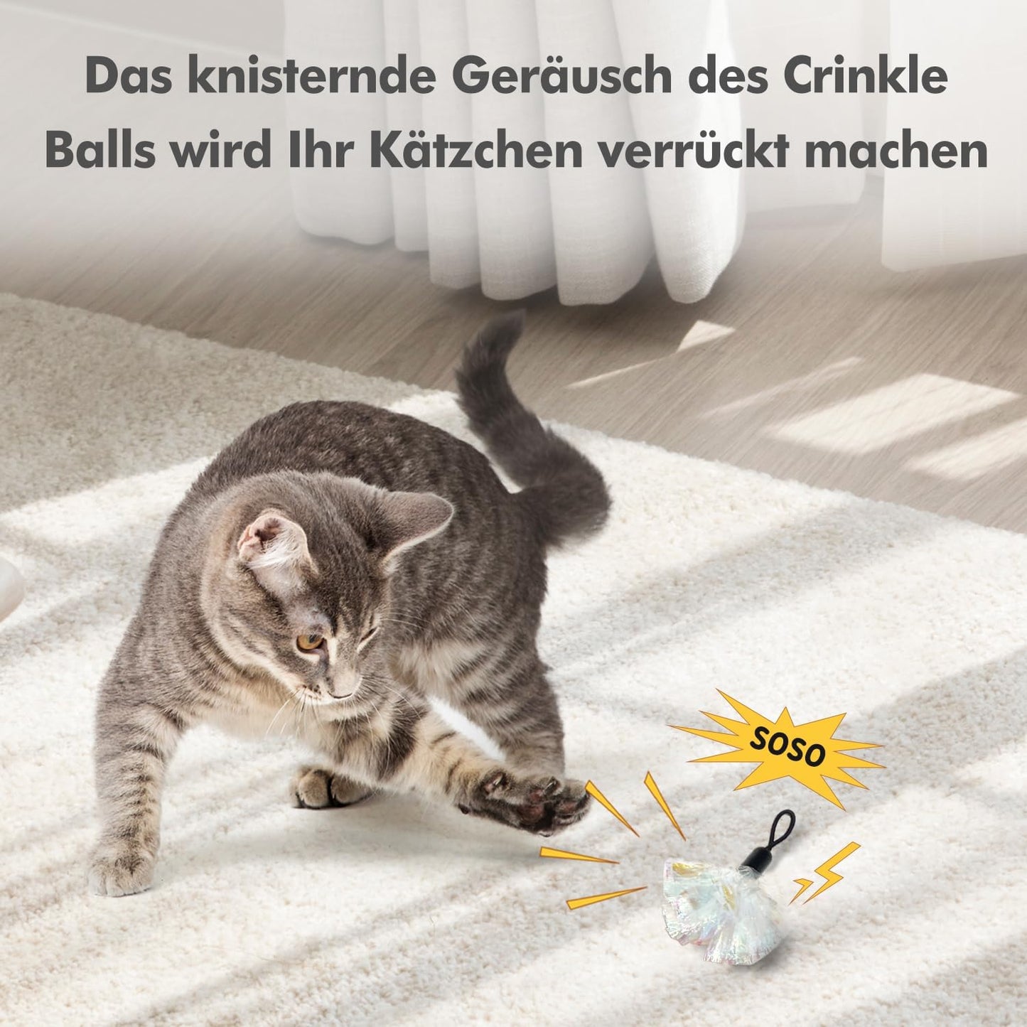7-teiliger Katzenstabaufsatz für Katzenspielzeug, Y- 7 Teiliges Zubehör