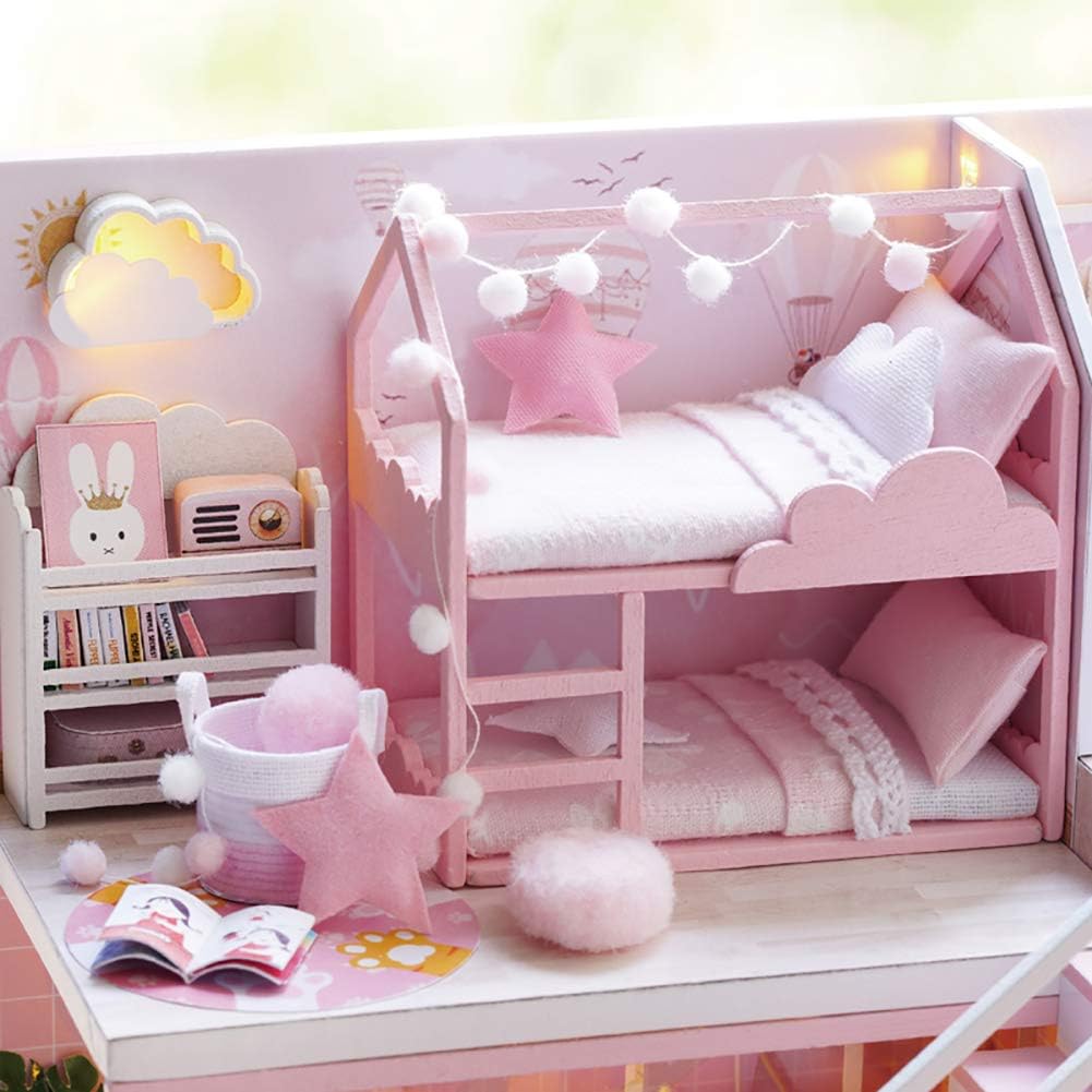 Miniatur Puppenhaus-Kit mit LED, Treffen Sie Schönheit