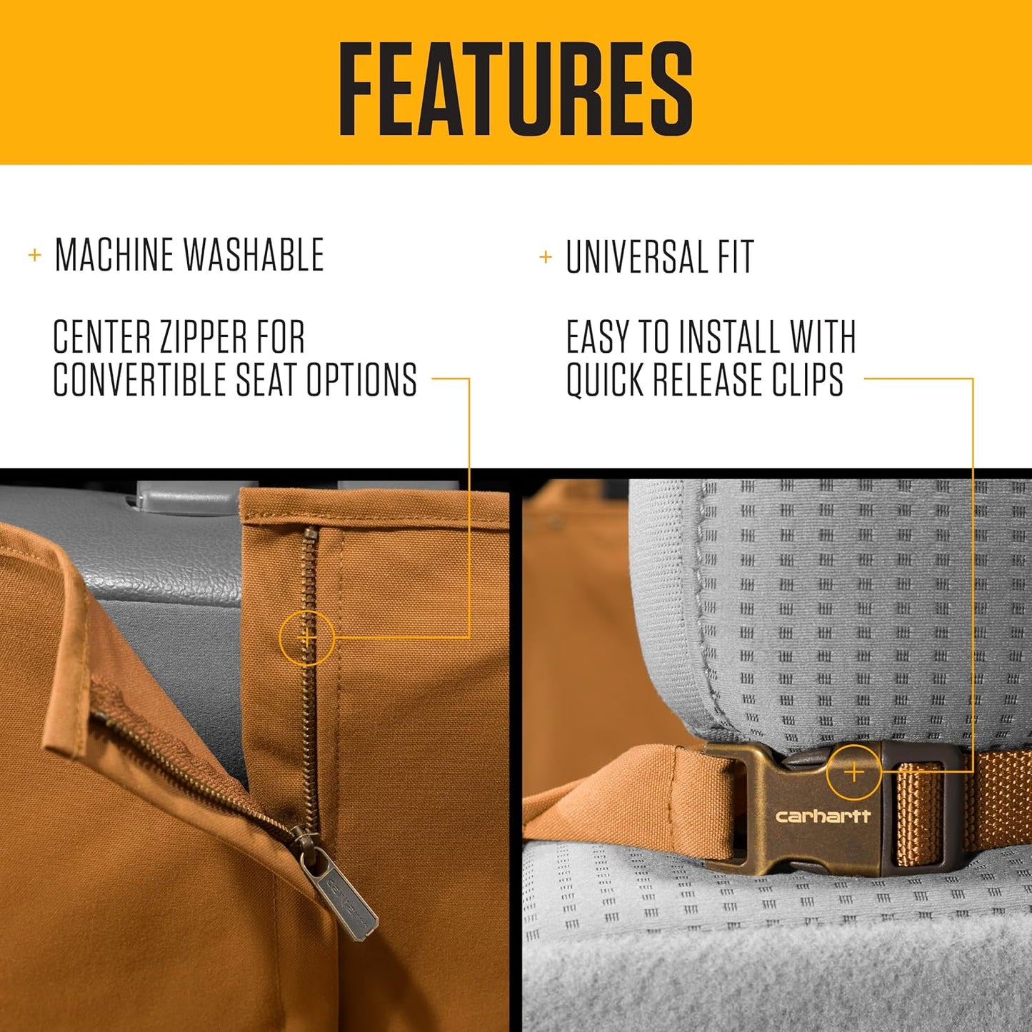 Autoschondecke/Hängematte für Haustiere, robust Carhartt Braun