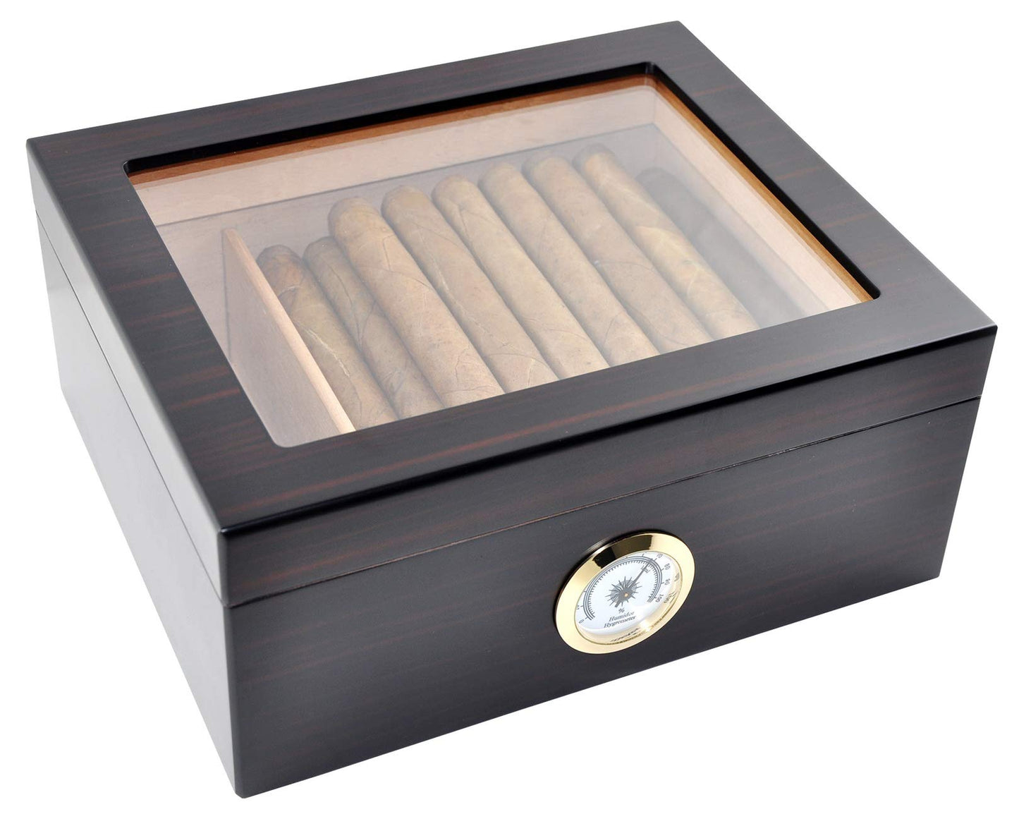 Zigarren Humidor, Ebenholzschwarz