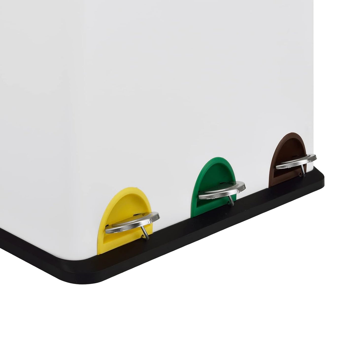 Treteimer TC3X20 für Mülltrennung (3x20L), Weiss