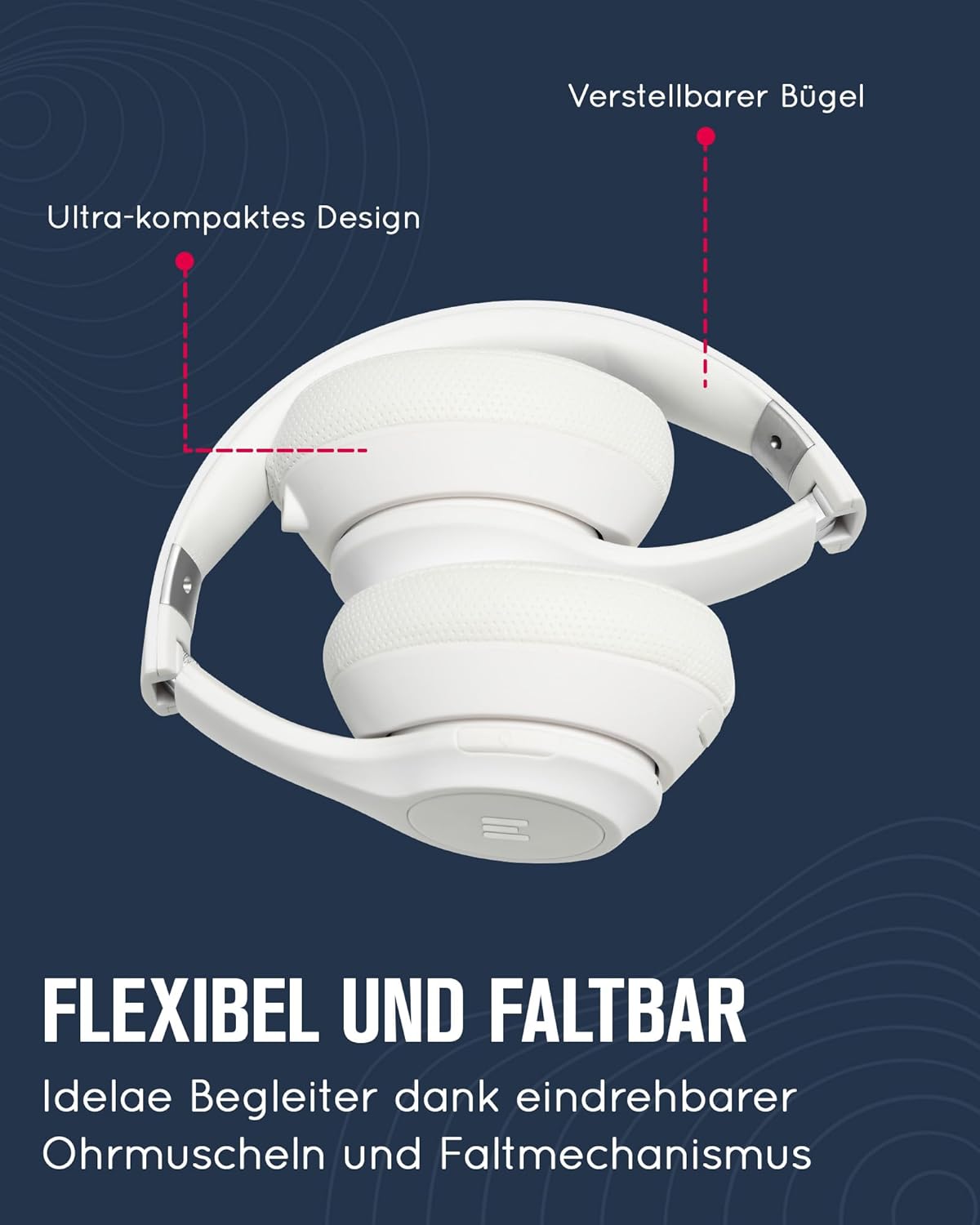 Kabellose Over-Ear Kopfhörer Boom, Arctic White