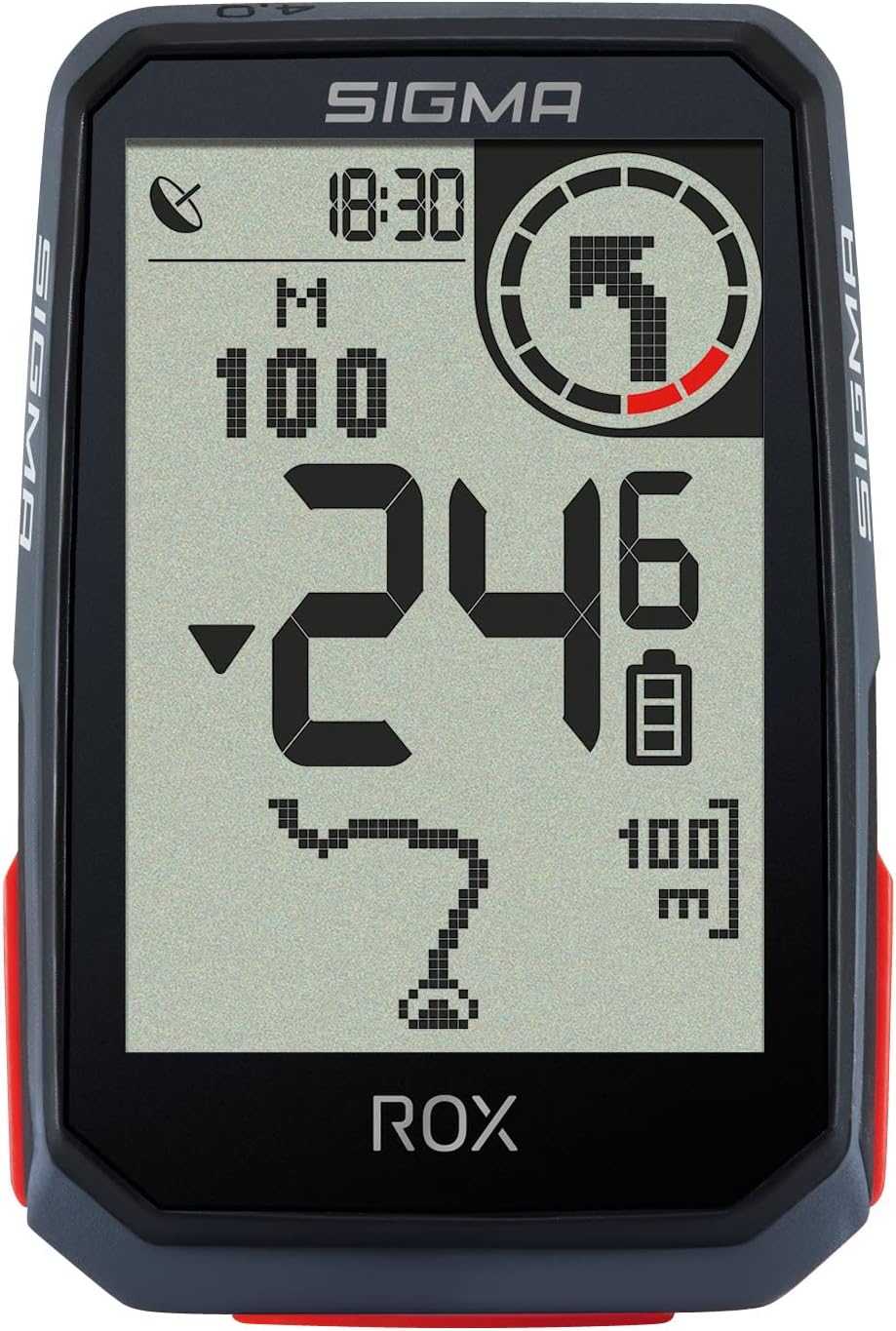 ROX 4.0 Fahrradcomputer mit Vorbauhalterung, Schwarz, Basic