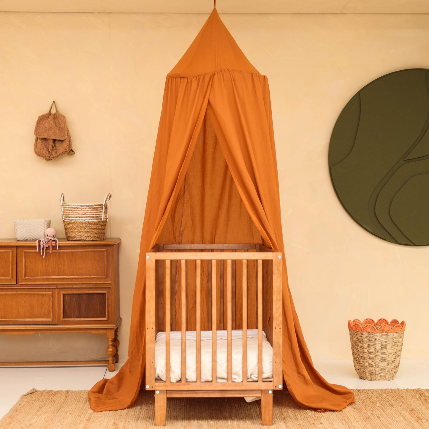 Betthimmel für Babybett und Stubenwagen, Karamell 55 x 240 x 420 CM