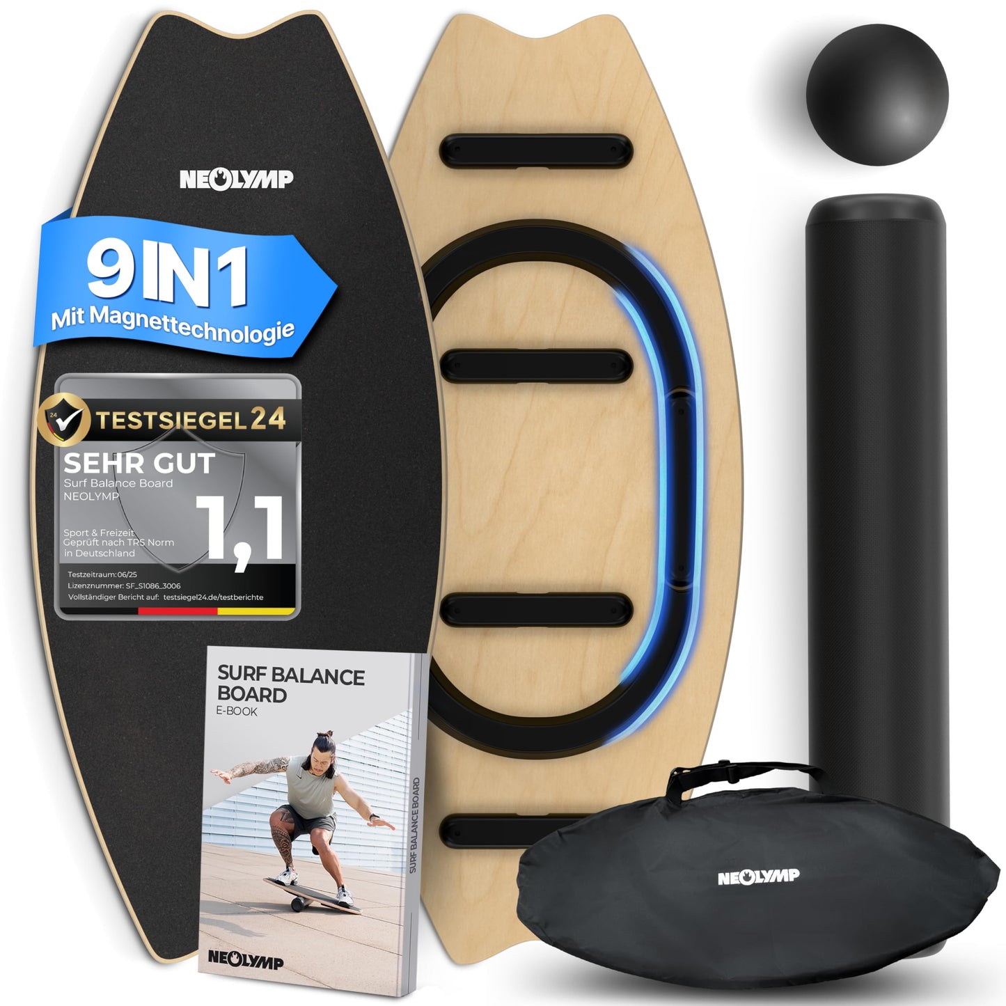 Balance Board, Surf Balance Board schwarz