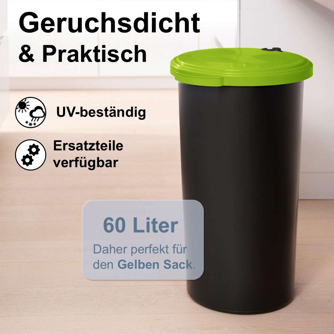 Müllsackständer für Gelbe Säcke, Hellgrün 1