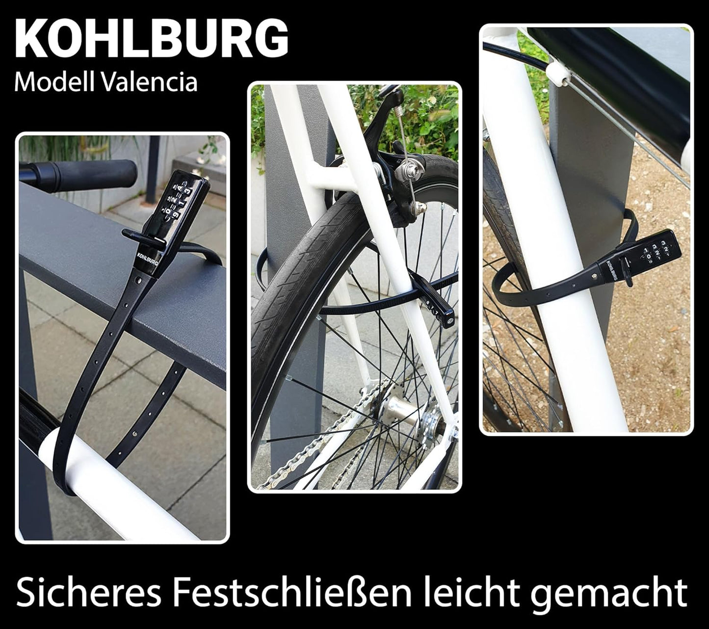Kabelbinder Schloss Valencia mit Zahlencode (50cm)