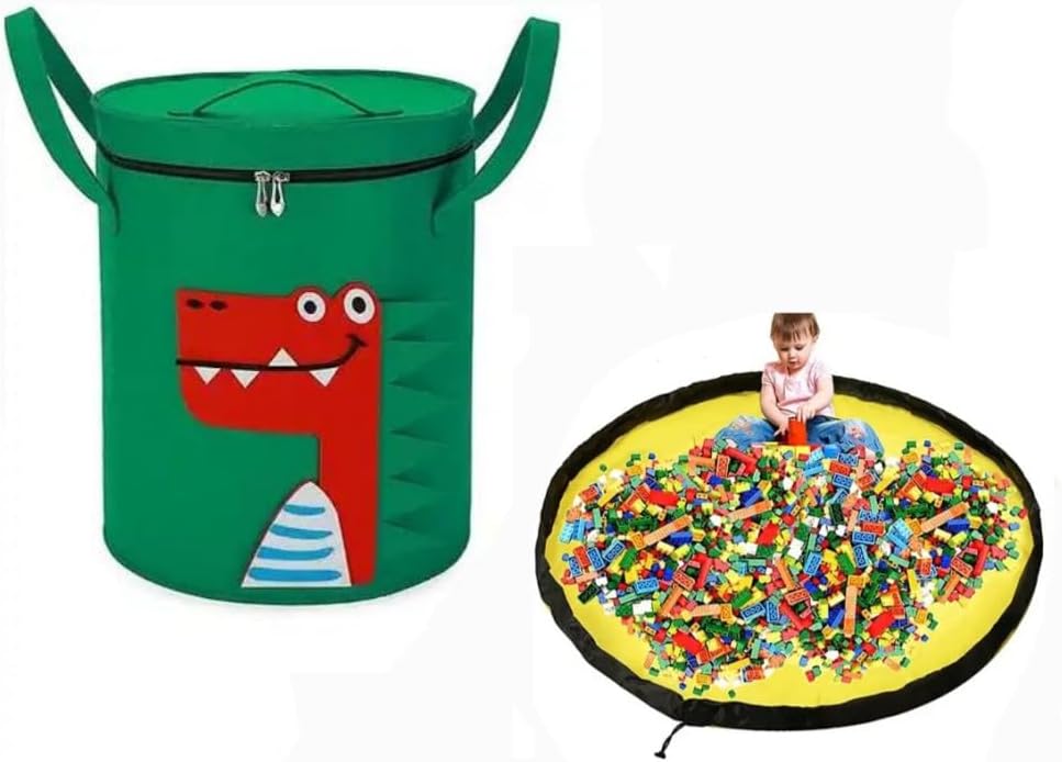 Spielzeug Aufbewahrungstasche 2-in-1 mit Spieldecke, Dinosaur