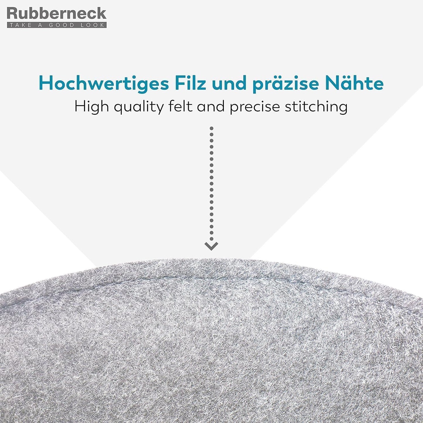 8er-Set Rutschfeste Filz-Sitzkissen, Hellgrau 8 Stück (1er Pack)