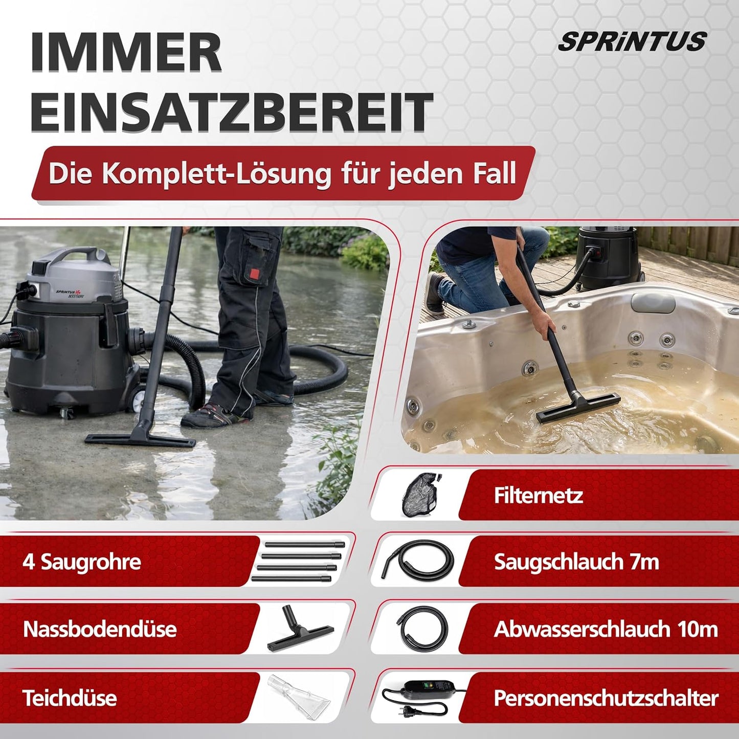 N51/1 KPS Nasssauger mit Abpumpfunktion