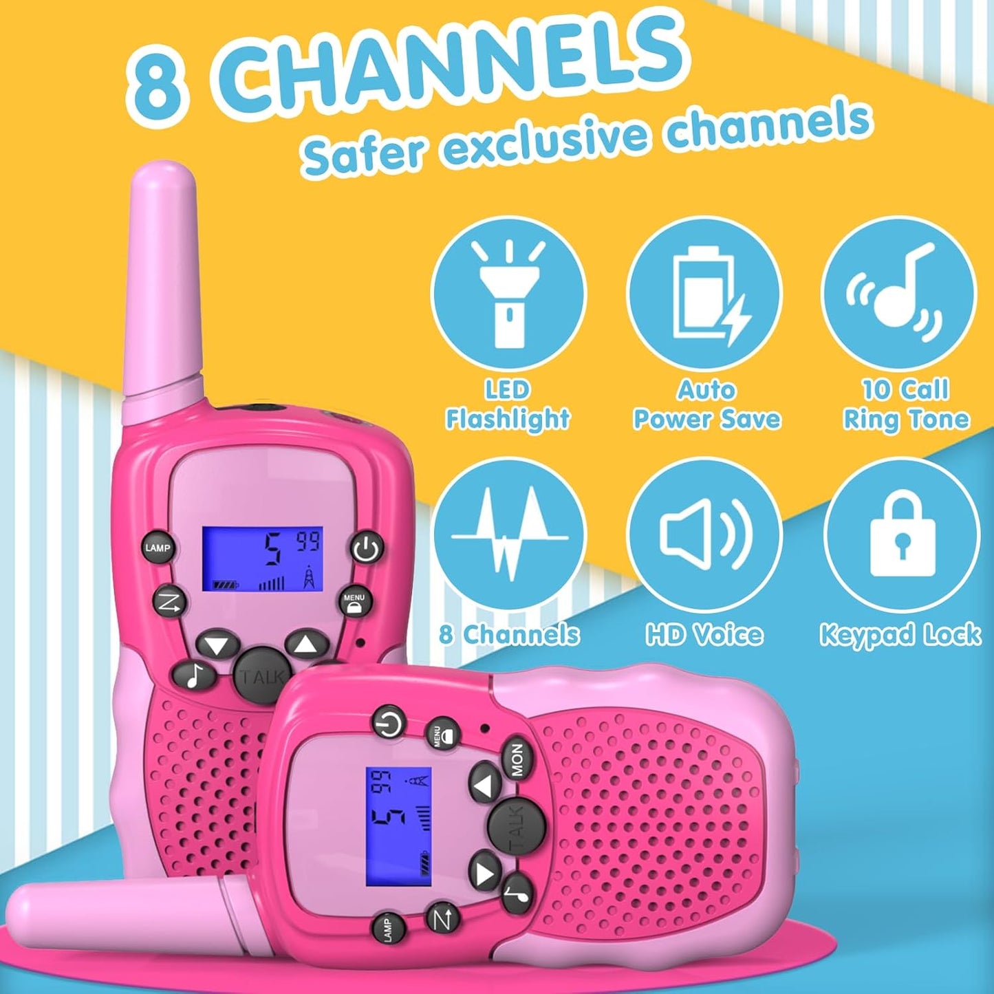 Walkie-Talkie für Kinder, Rosa