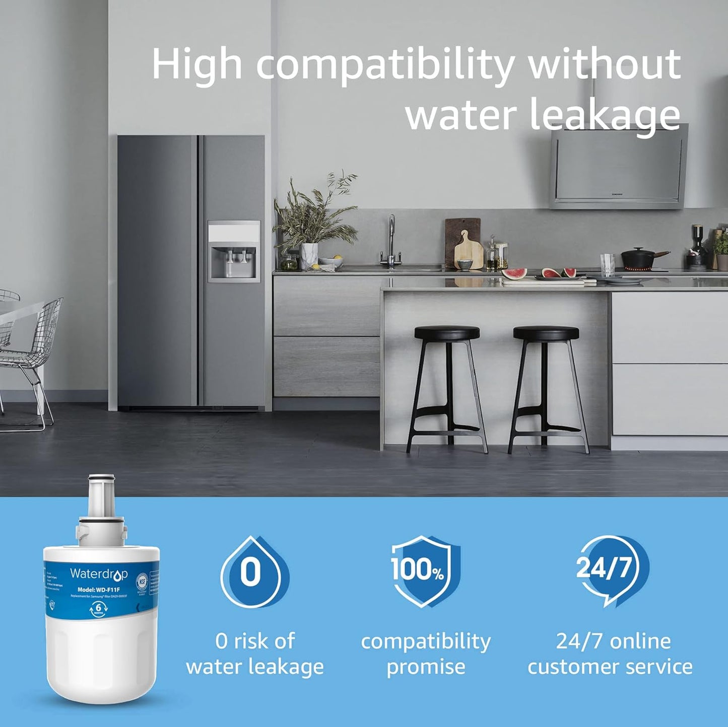 Kühlschrank-Wasserfilter Ersatz (3 Stück)