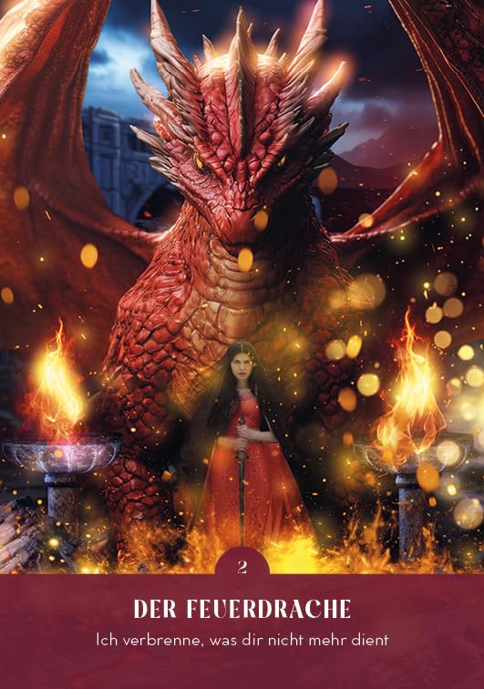Drachen-Orakelkartenset, Taschenbuch