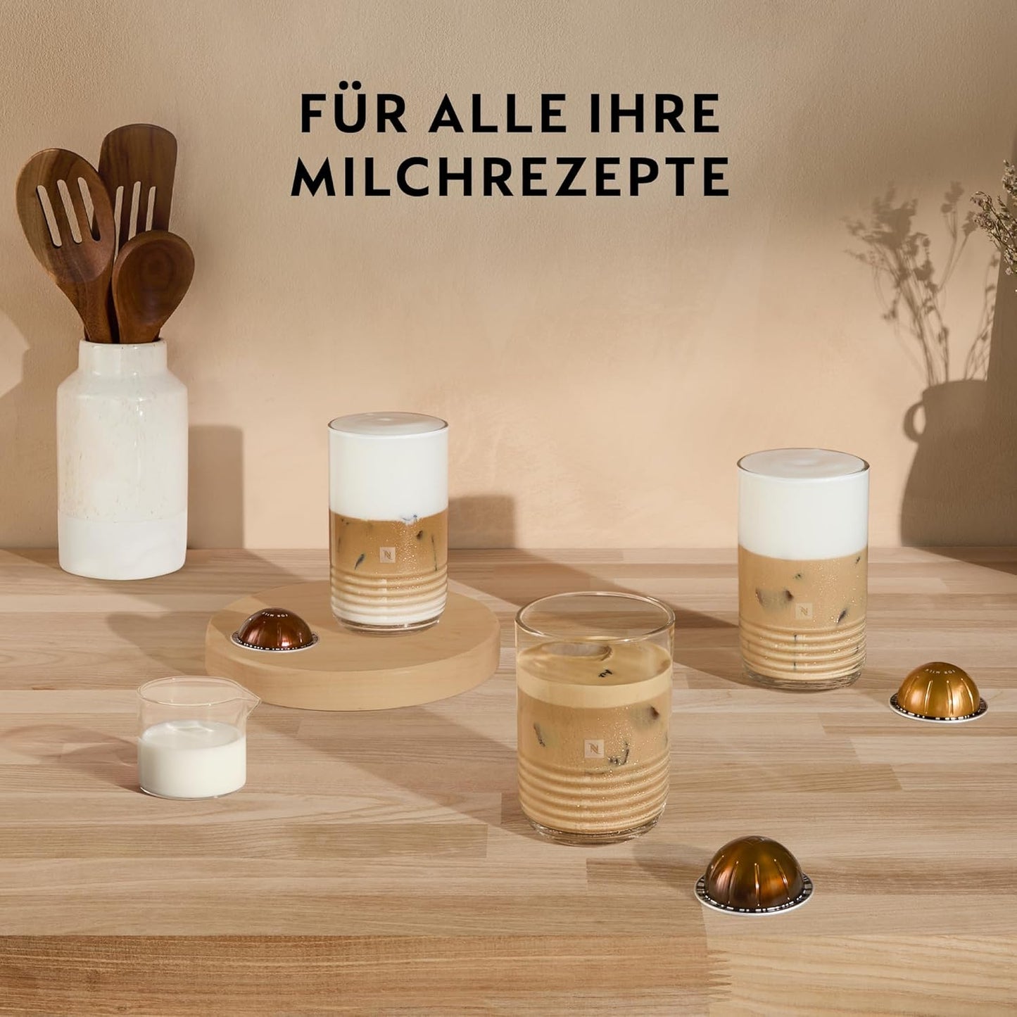 Vertuo Pop Kaffeekapselmaschine mit One-Touch-System, XN9201 Coconut White