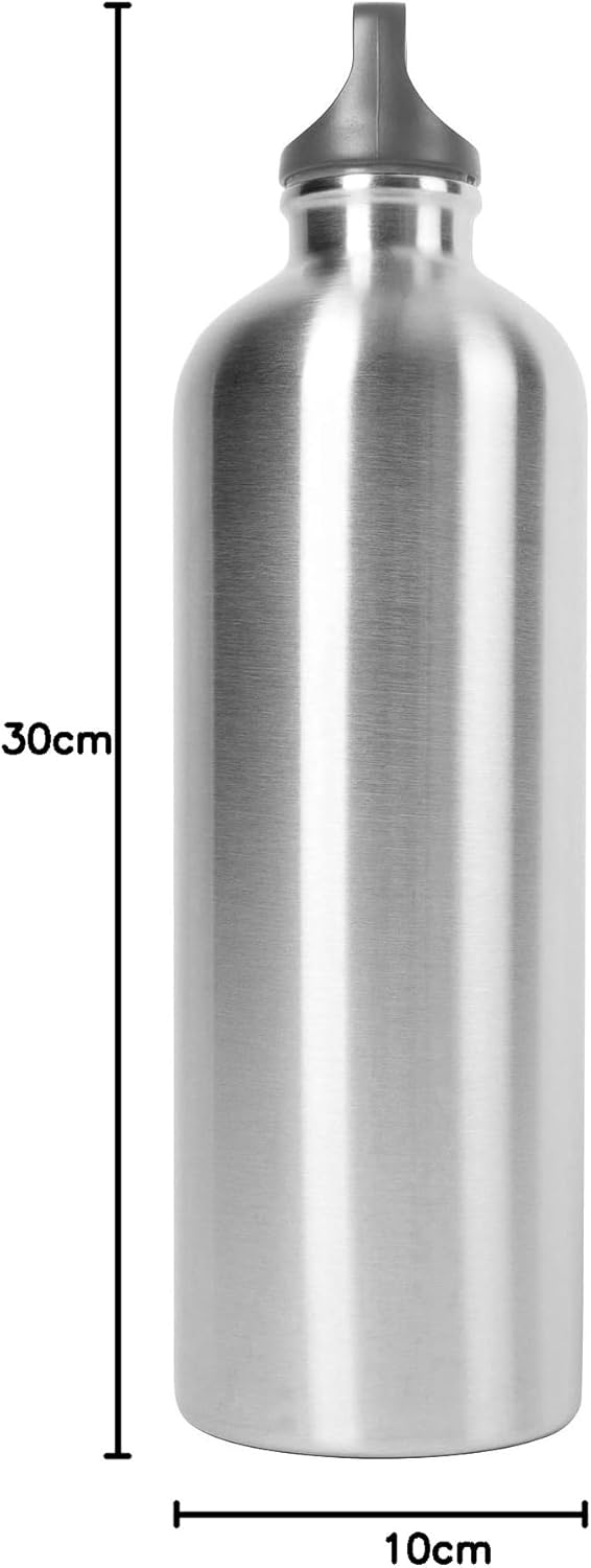 Trinkflasche mit Öse, Silber (4183) 1 Stück (1er Pack)