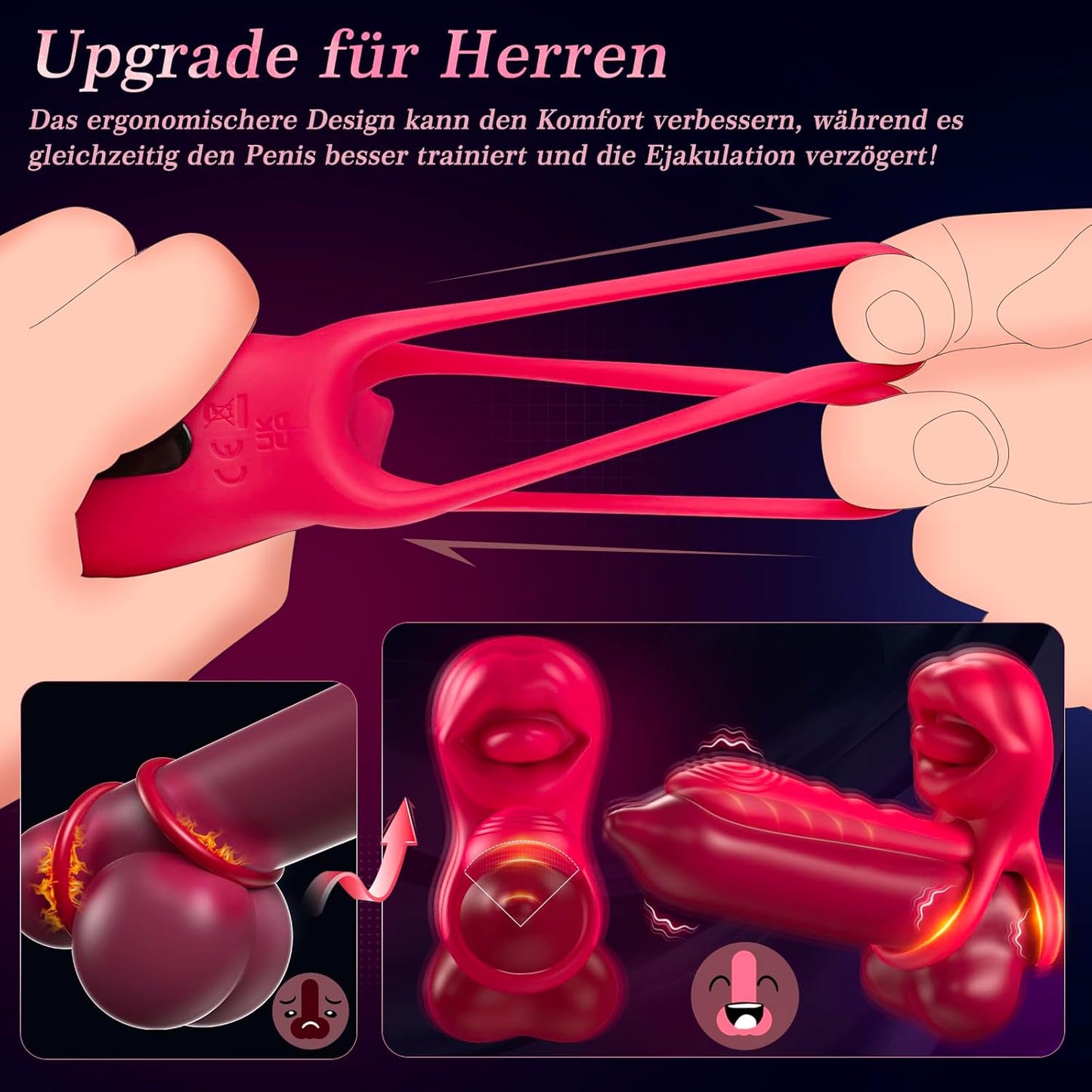 G Punkt & Klitoris Stimulator mit 9 Vibrationsmodi, Rot