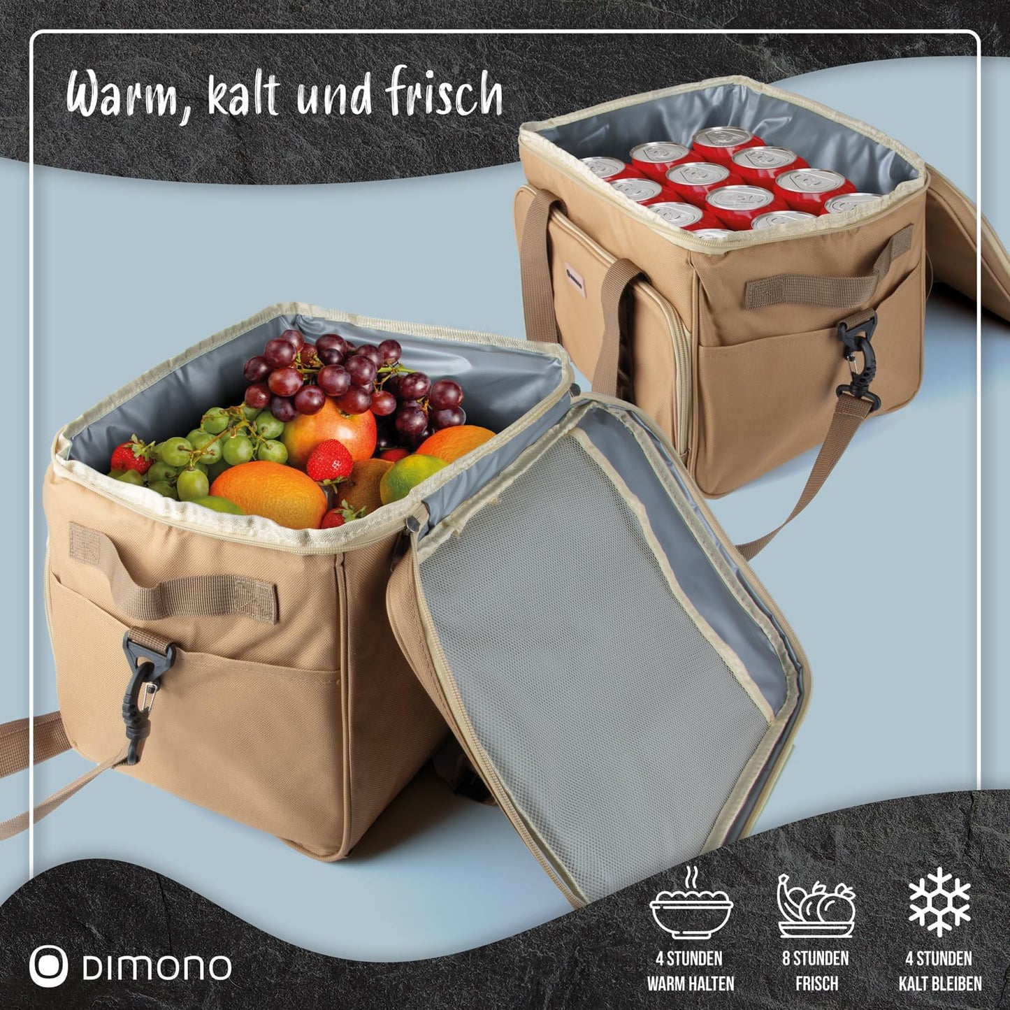 Kühltasche, 25 Liter - Braun