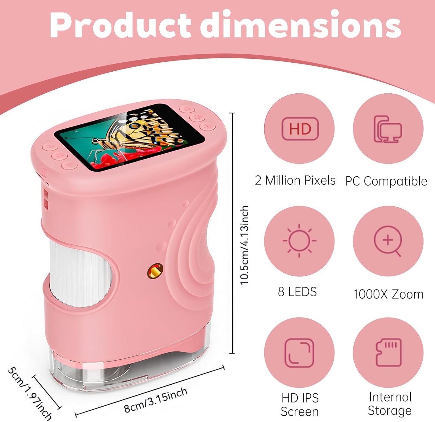 Mikroskop für Kinder, Pink