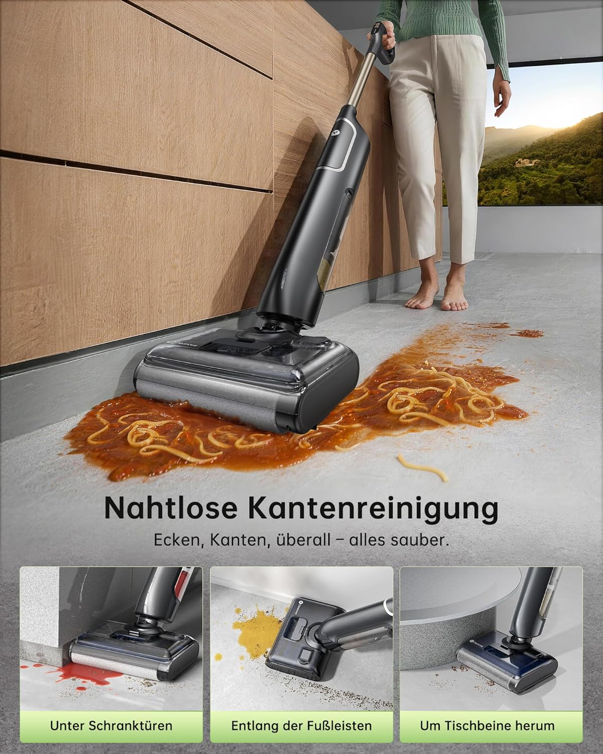 Nass-Trockensauger X7 mit Wischfunktion, Schwarz