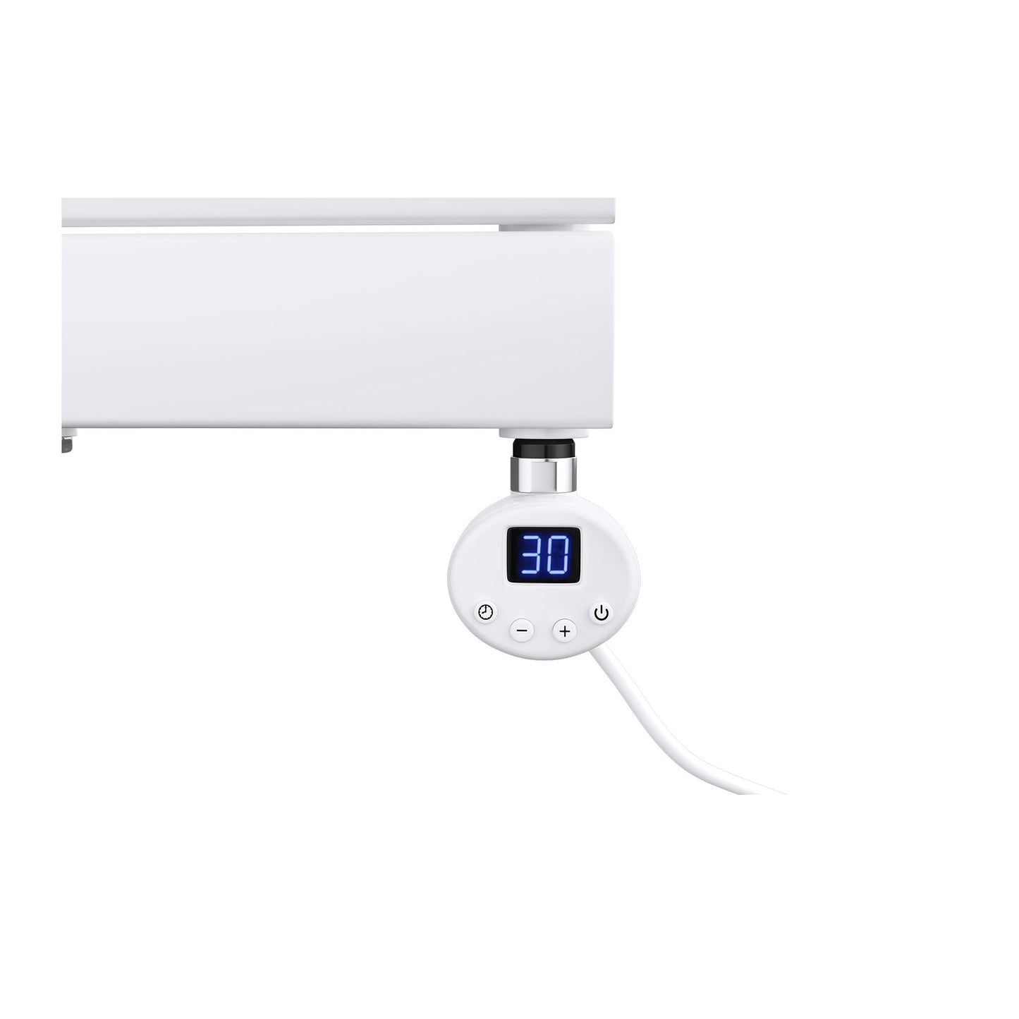Heizstab mit Thermostat für Badheizkörper, 600W Weiss