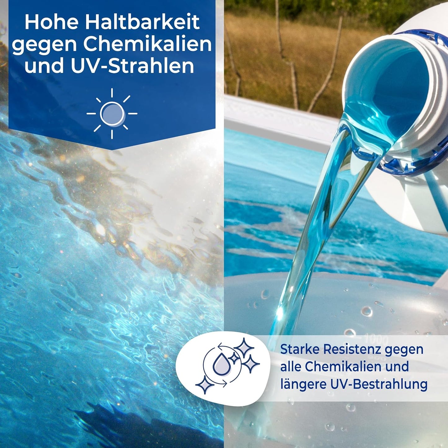 Poolfolie für ovale Pools (500 x 340 x 120 cm), 500 x 310 x 120 cm